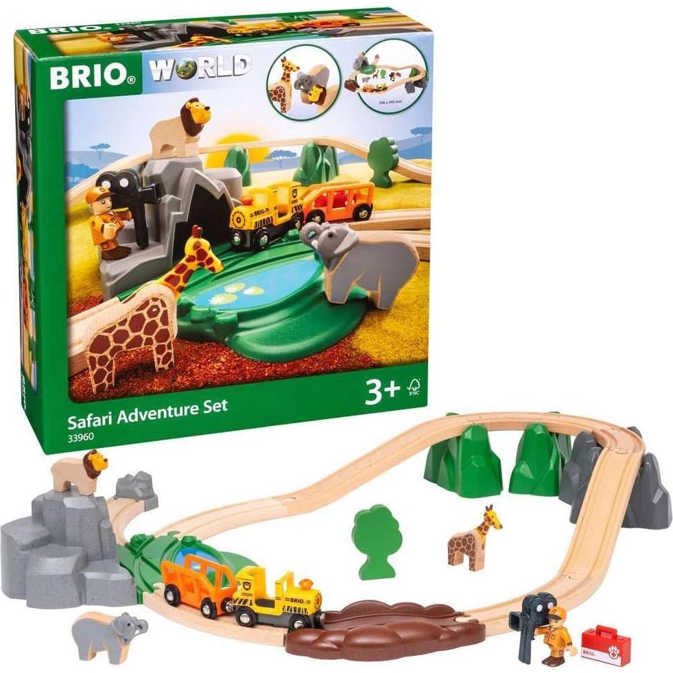 Set Aventura Safari BRIO 33960 - 26 Piezas de Madera