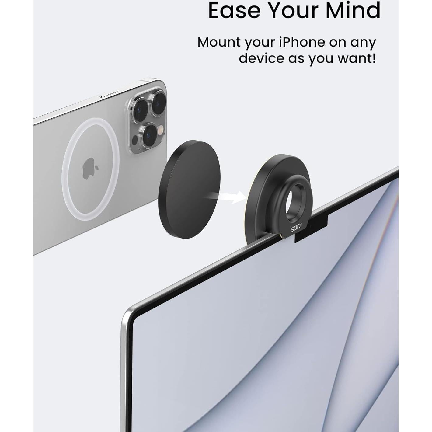 Soporte de Cámara de Continuidad SODI para iPhone 12-16 y Mac