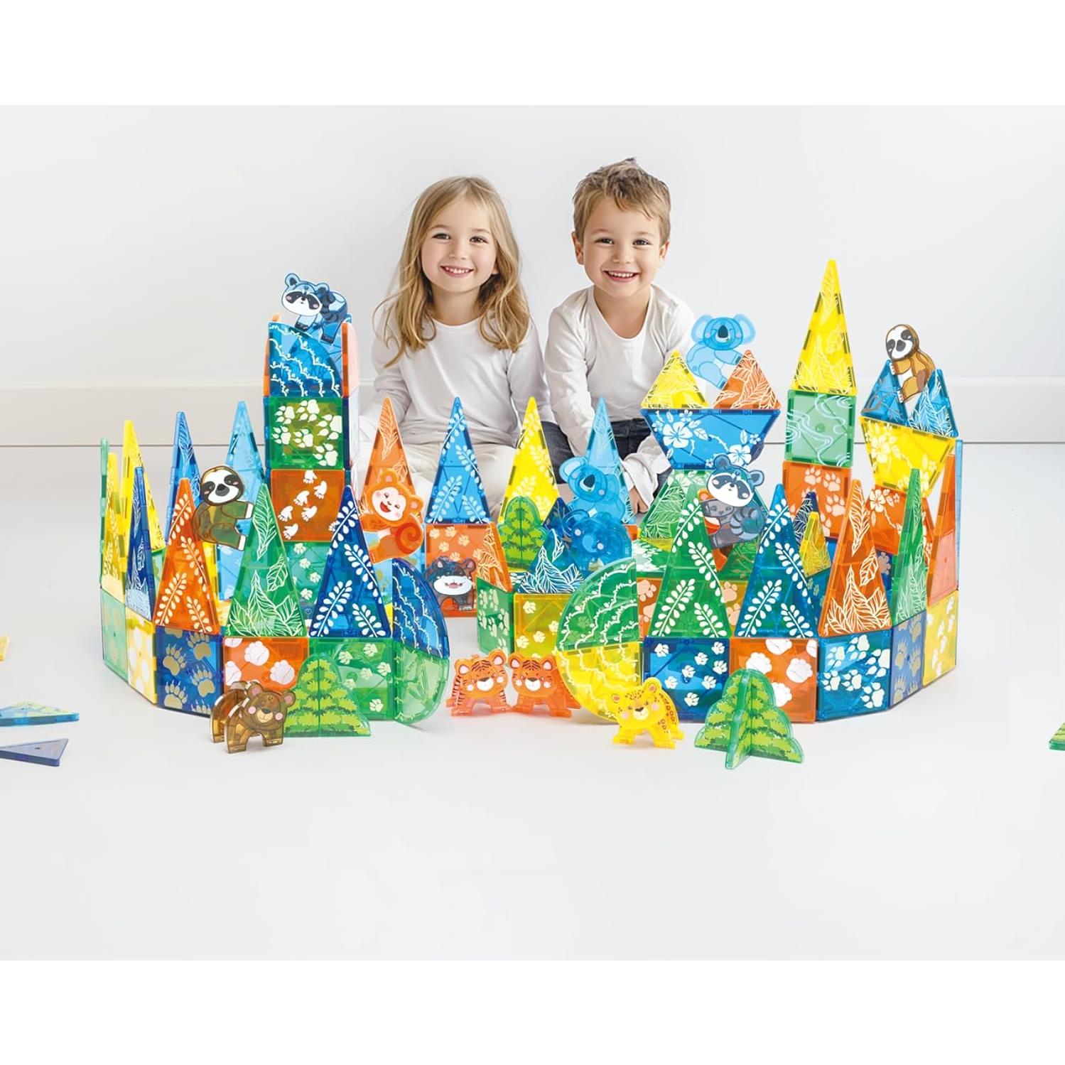 Juego de 108 Piezas Azulejos Magnéticos Animales MEGAGONTILES