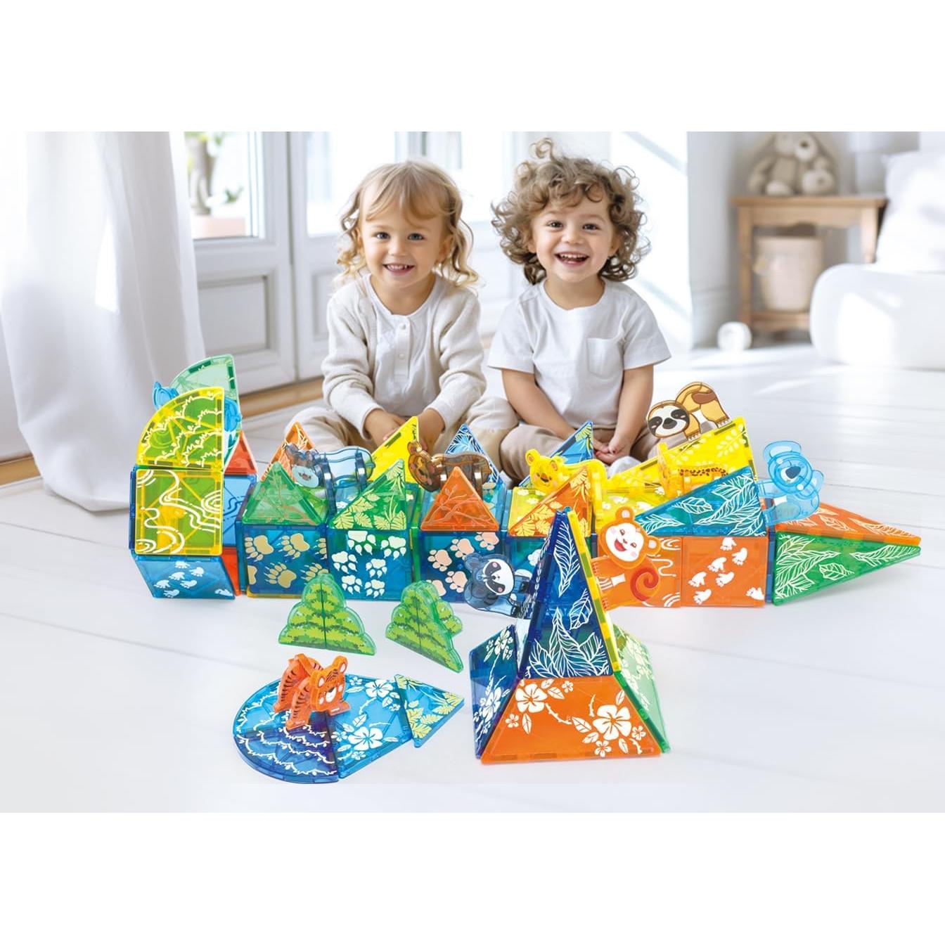 Juego de 108 Piezas Azulejos Magnéticos Animales MEGAGONTILES