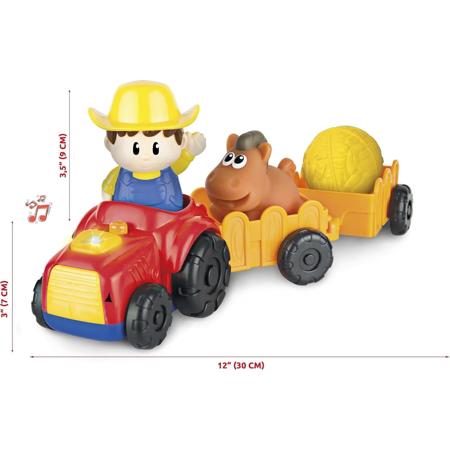 Tractor de Juguete Bambiya con Granjero y Animales 8.5x31.5cm