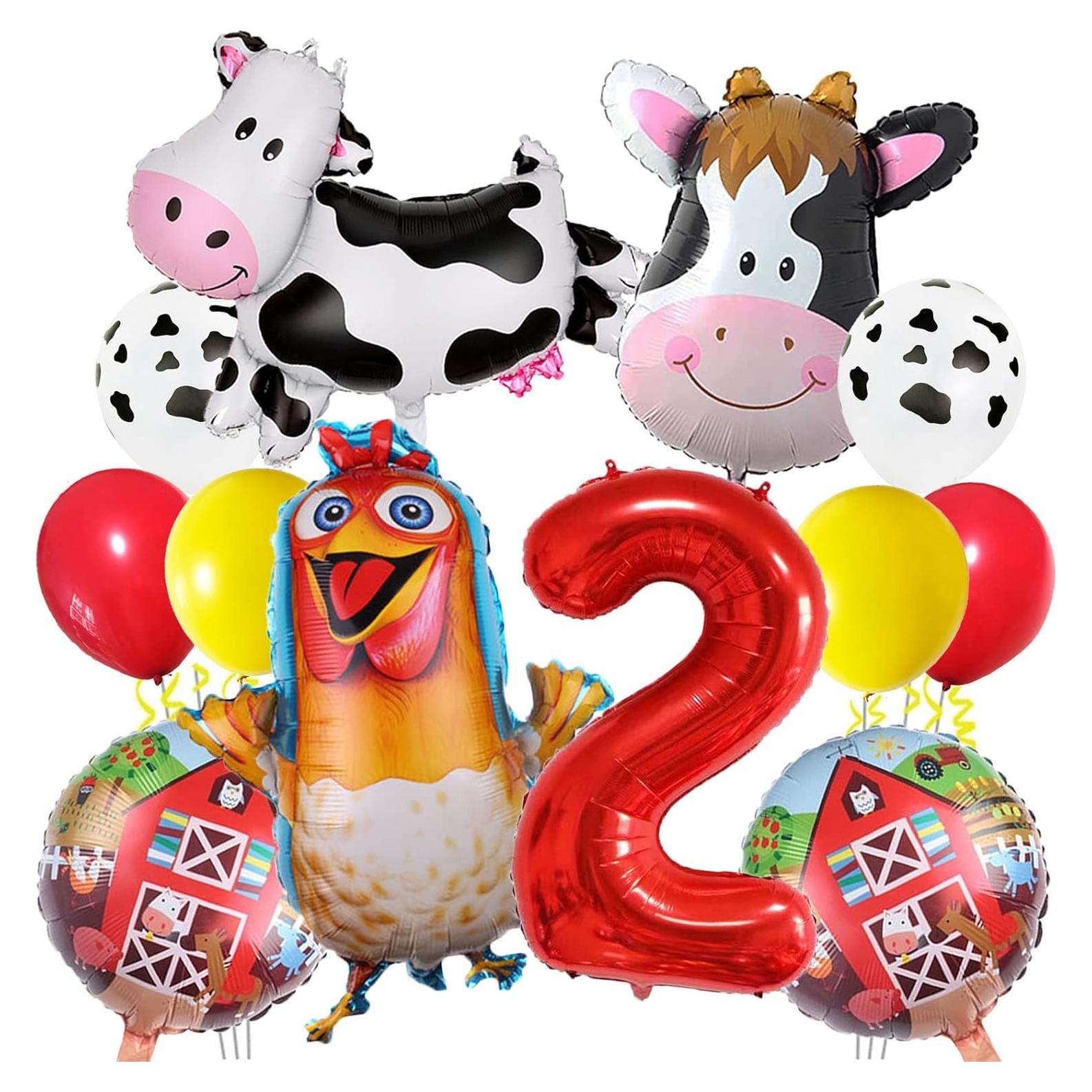 Globos de Fiesta de Animales de Granja Ananle-Joy 12PCS