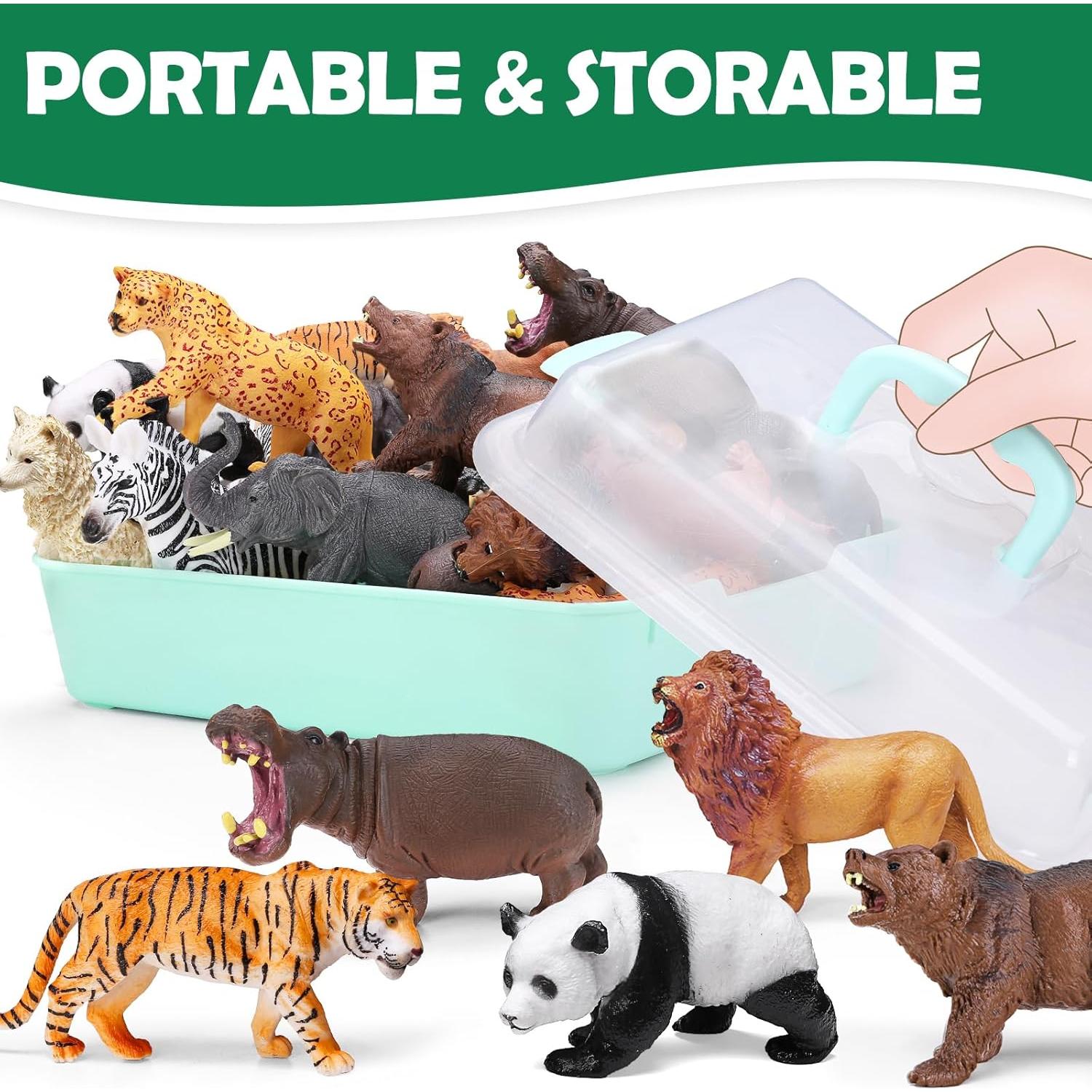 Figuras de Animales Safari YeonhaToys con Libro de Sonidos