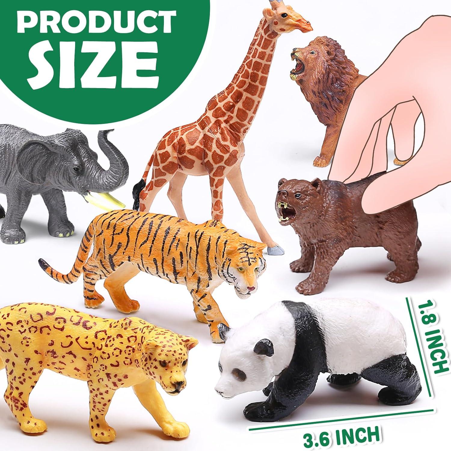 Figuras de Animales Safari YeonhaToys con Libro de Sonidos