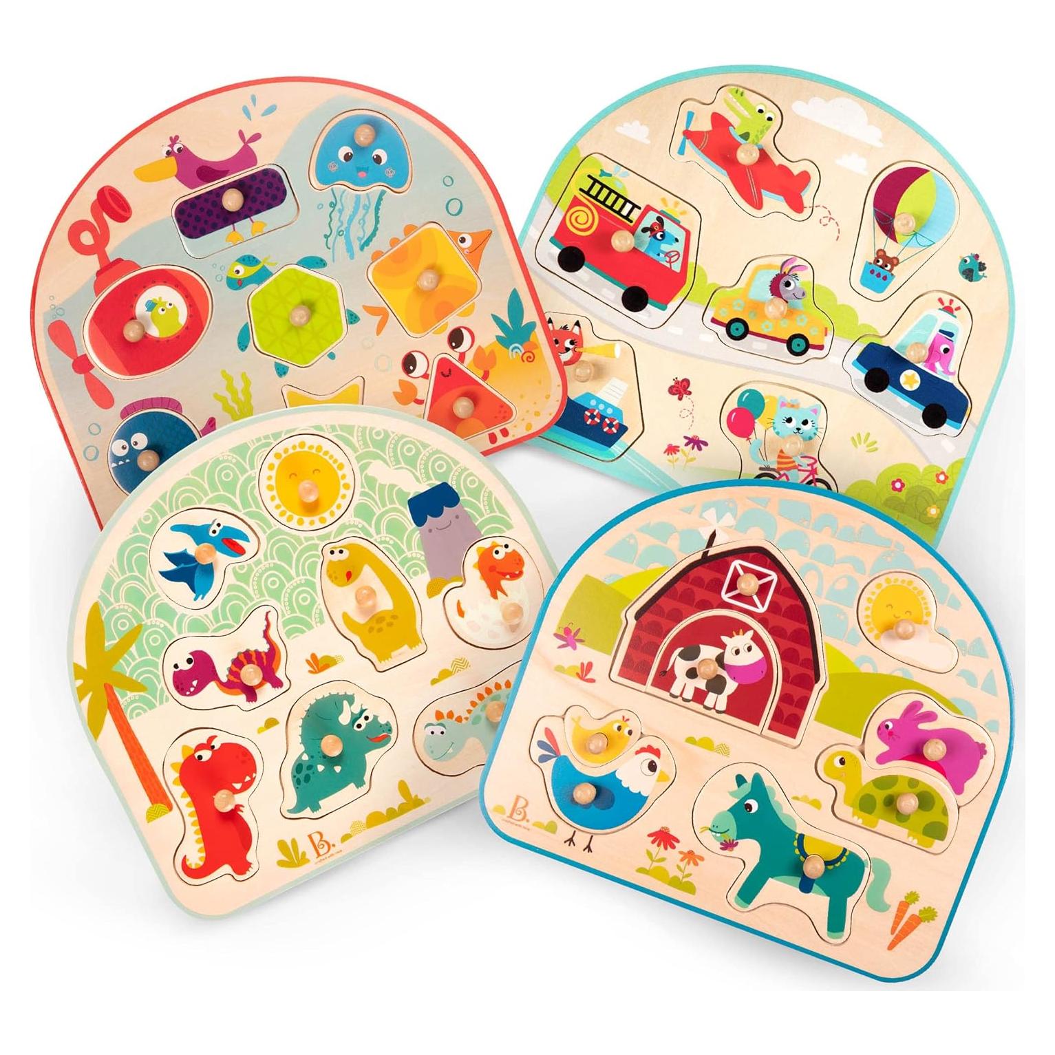 Rompecabezas de Madera B. Toys 4 Piezas para Niños 18+ Meses