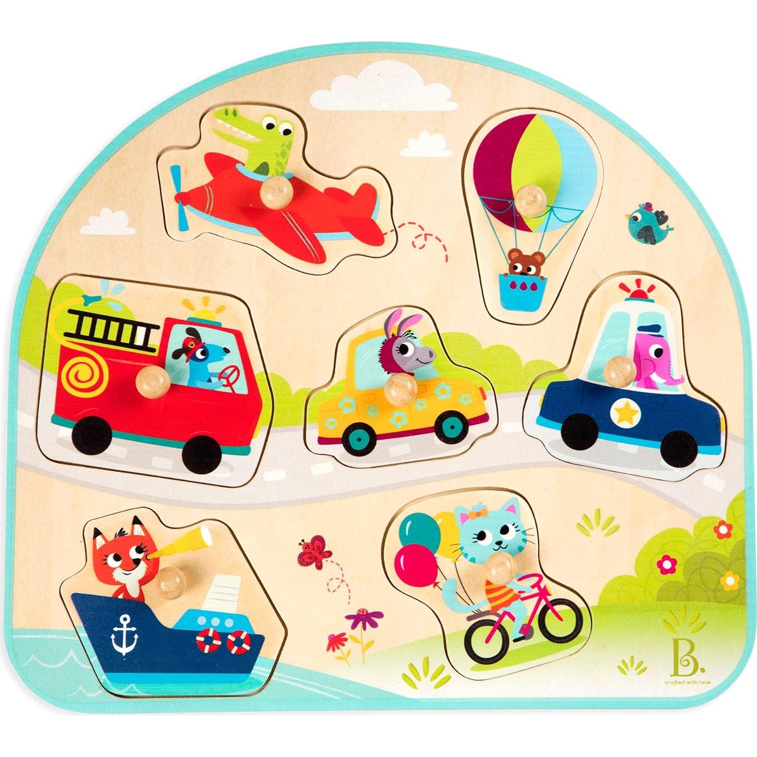 Rompecabezas de Madera B. Toys 4 Piezas para Niños 18+ Meses