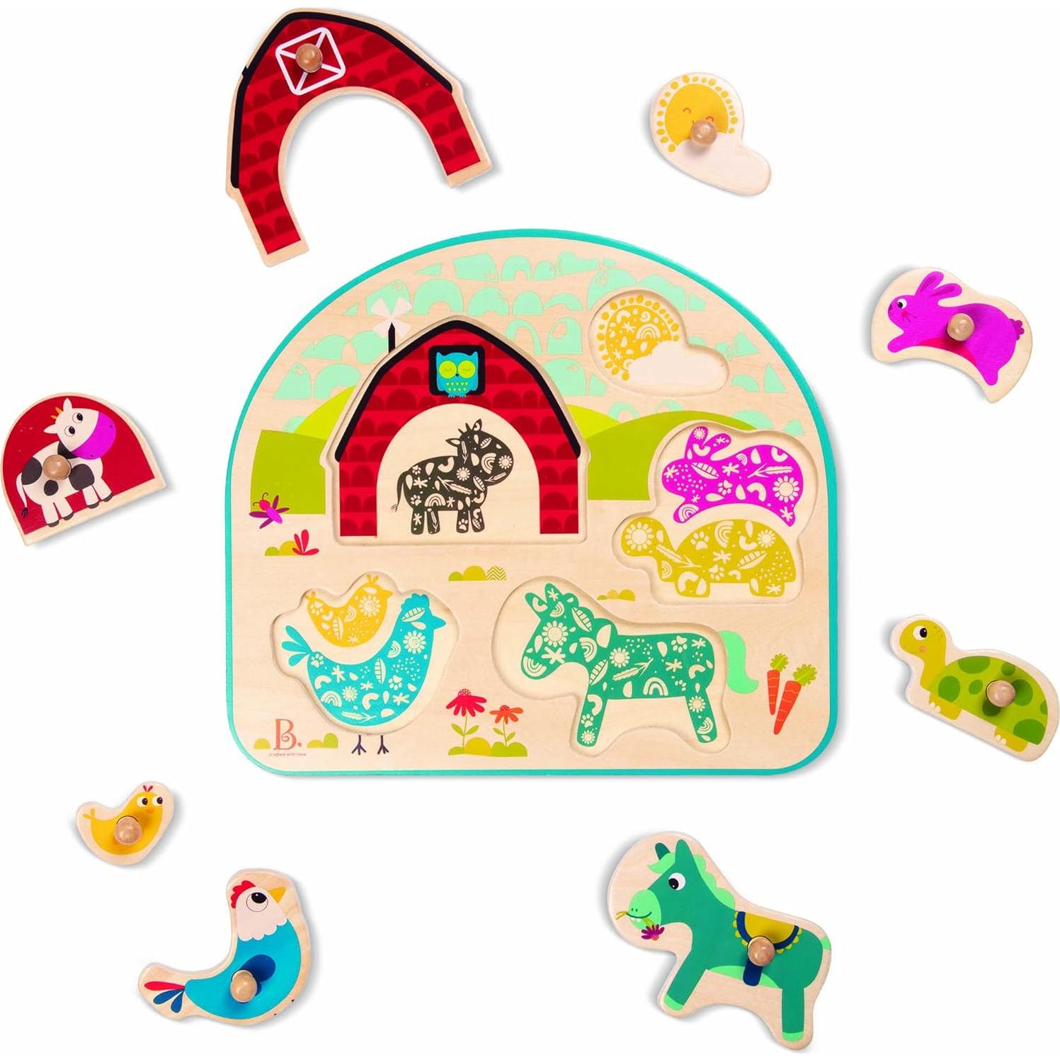 Rompecabezas de Madera B. Toys 4 Piezas para Niños 18+ Meses