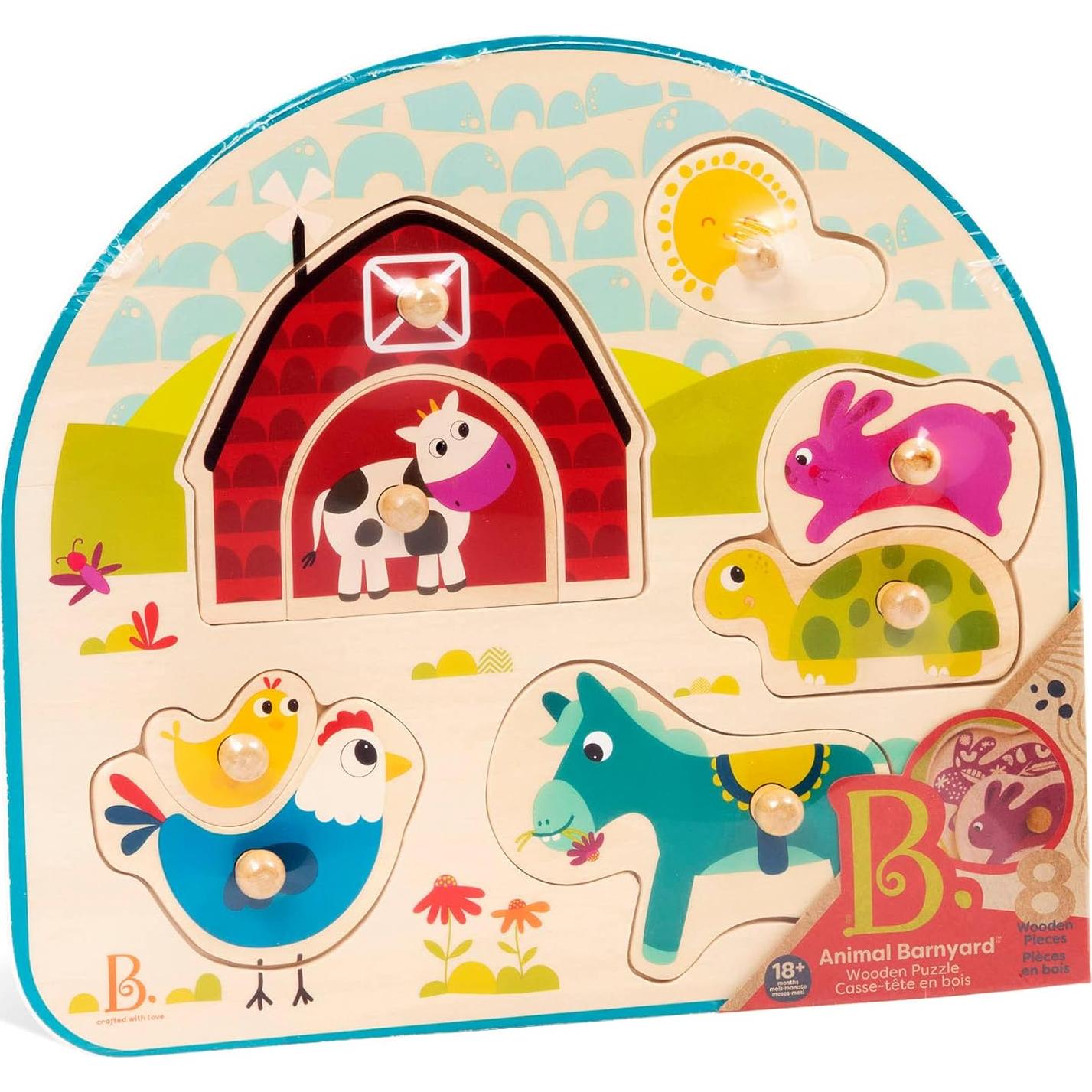 Rompecabezas de Madera B. Toys 4 Piezas para Niños 18+ Meses