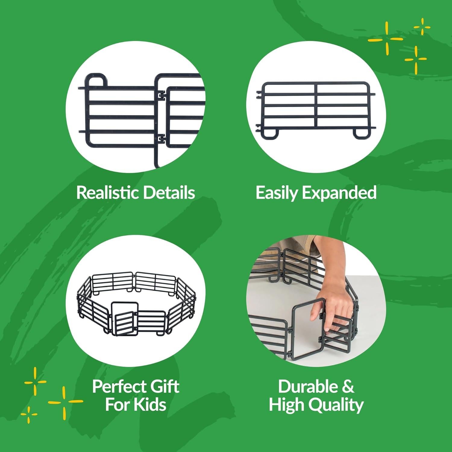 Conjunto de Paneles de Cerca de Corral Big Country Toys 7 Piezas