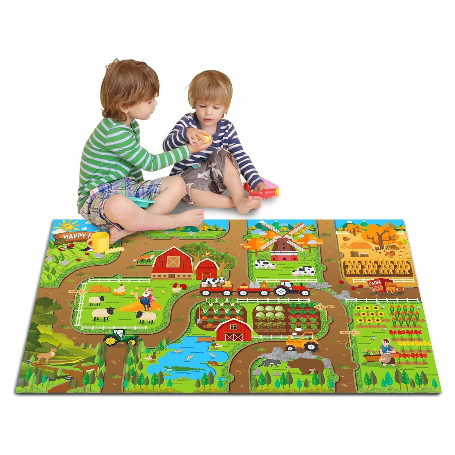 Alfombra de Juego Oriate Granja Feliz 120x80 cm Educativa