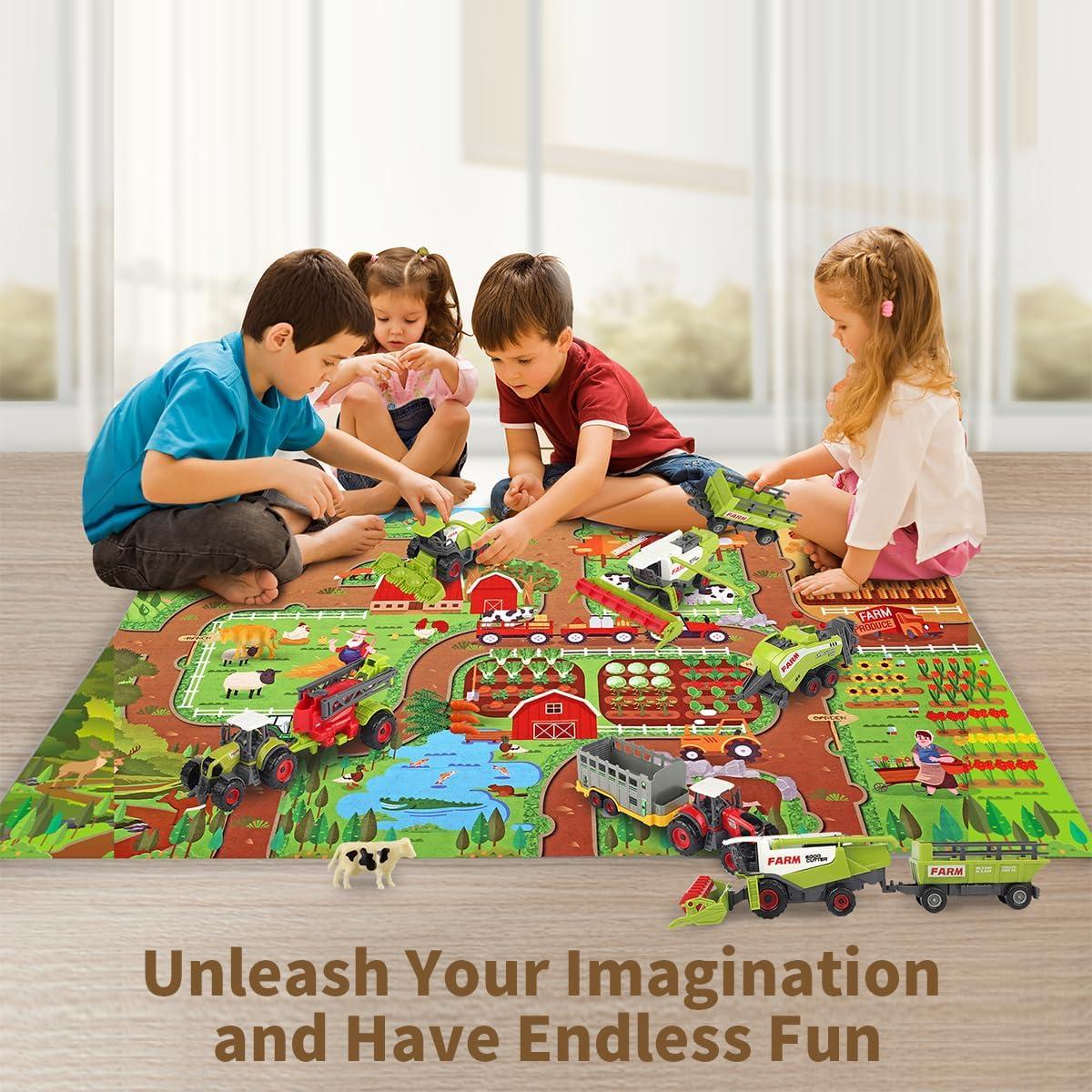 Alfombra de Juego Oriate Granja Feliz 120x80 cm Educativa