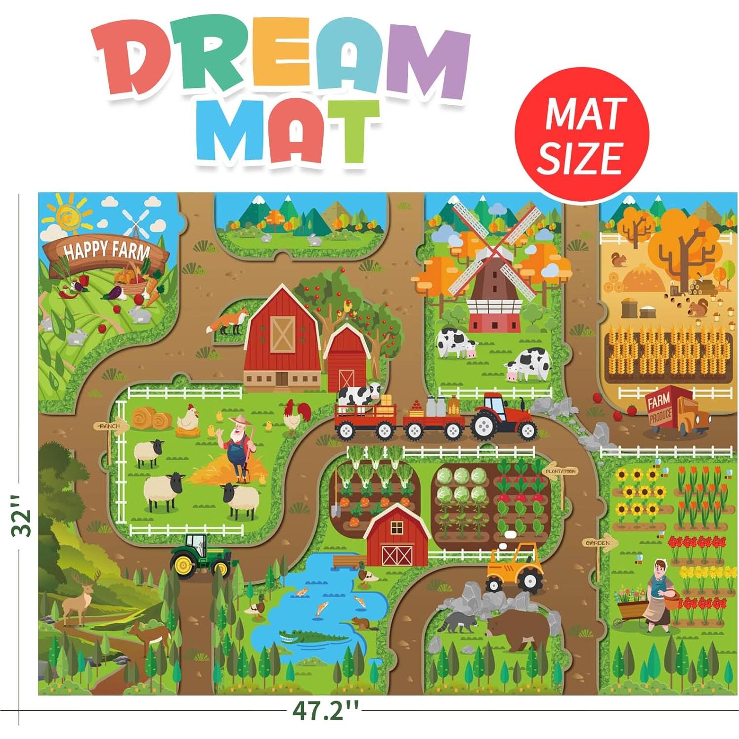 Alfombra de Juego Oriate Granja Feliz 120x80 cm Educativa