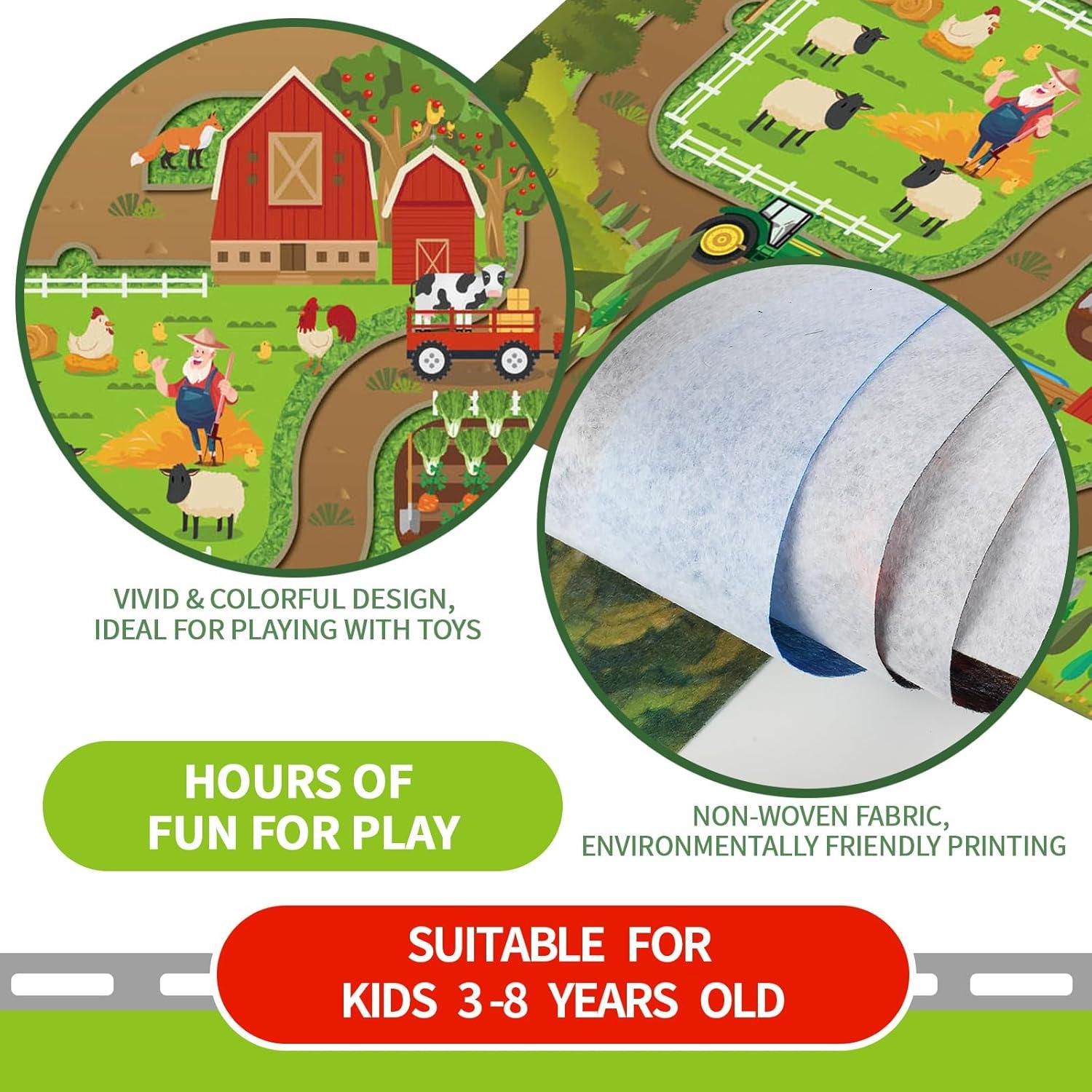 Alfombra de Juego Oriate Granja Feliz 120x80 cm Educativa