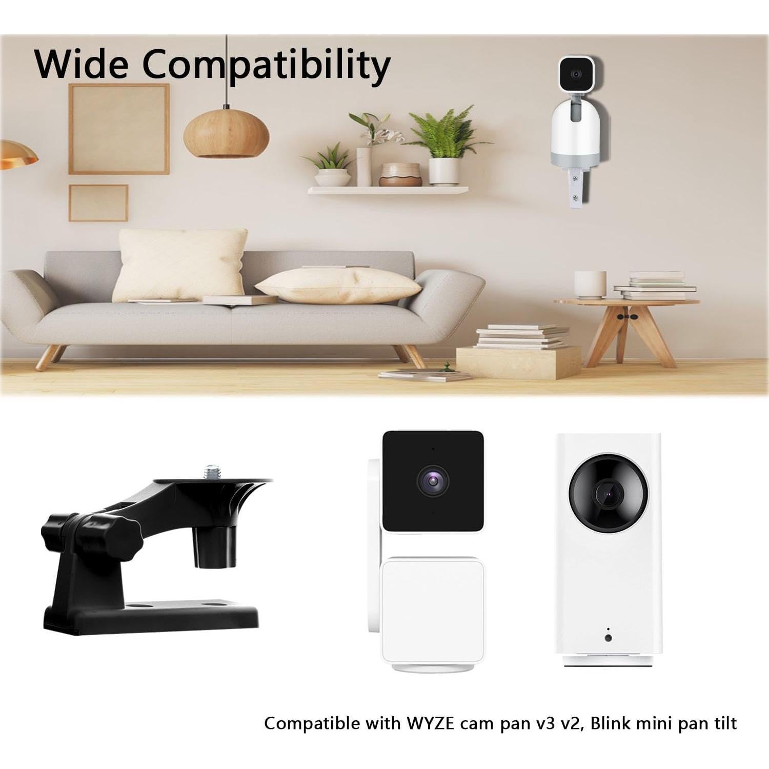 Soporte de Pared para Cámara Tekcam Ajustable 180° Negro - Paquete de 2