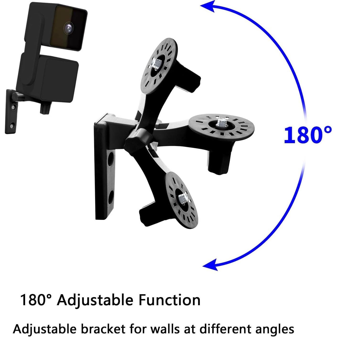 Soporte de Pared para Cámara Tekcam Ajustable 180° Negro - Paquete de 2