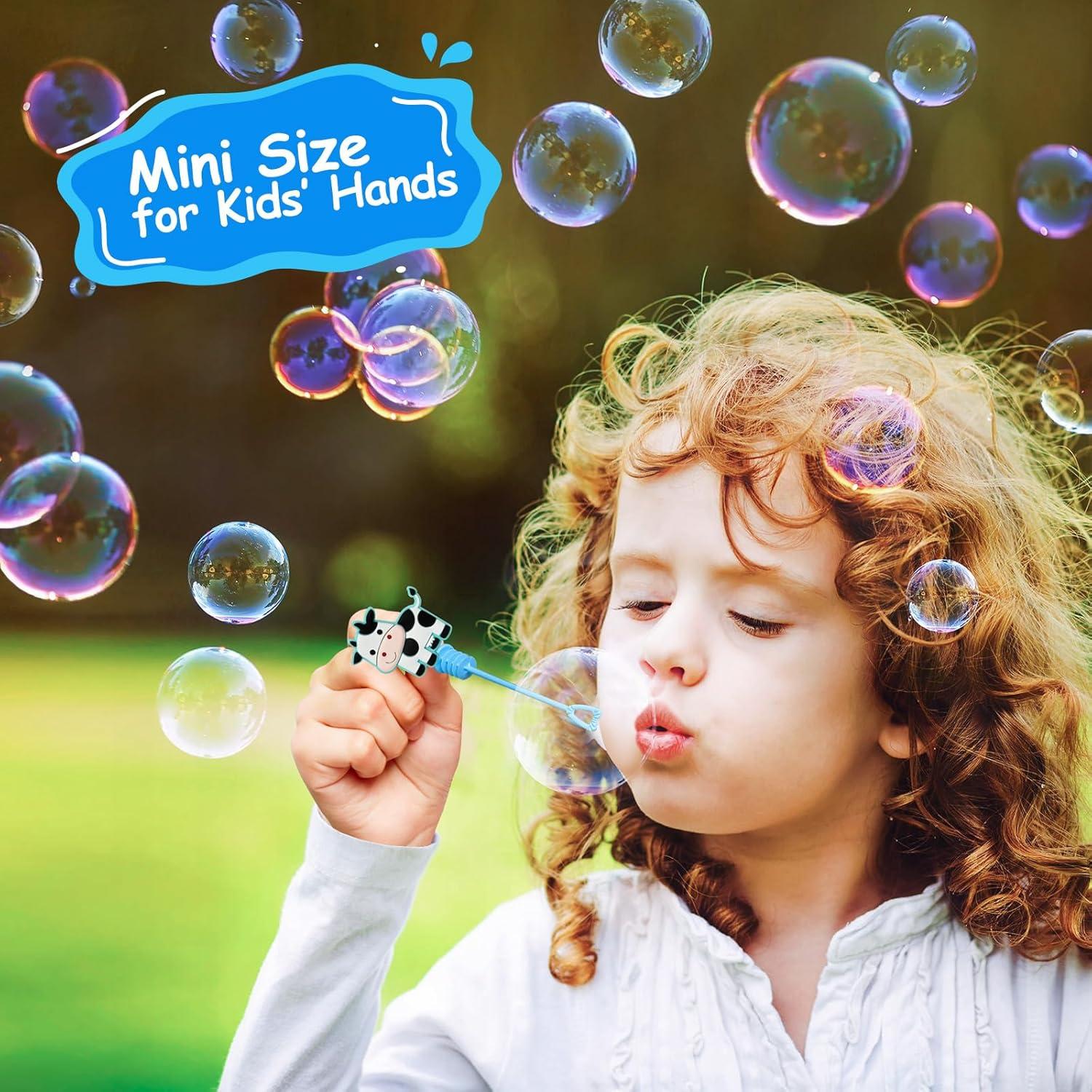 24 Varitas de Burbujas Animales de Granja AFZMON