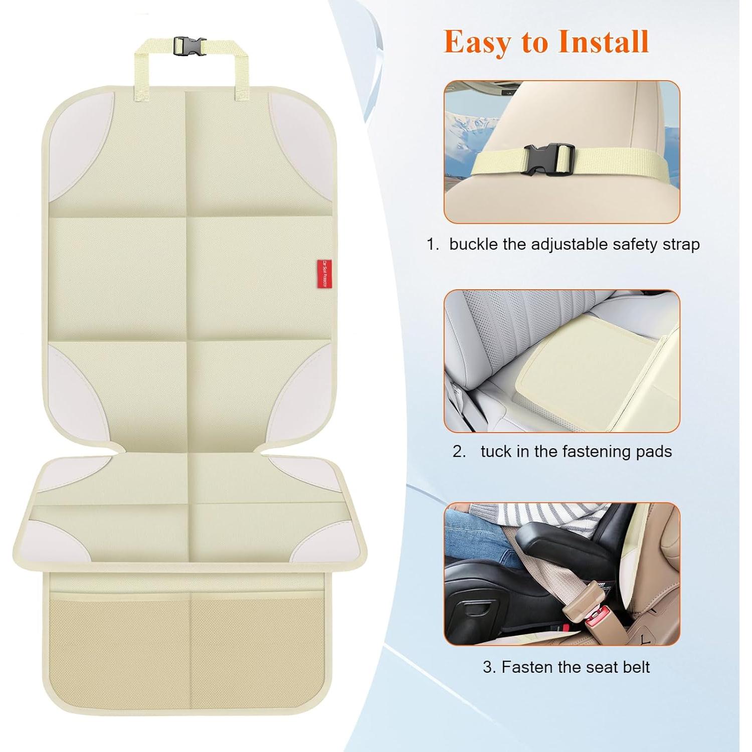 Protector de Asiento de Coche OCCKAI Beige Universal Impermeable