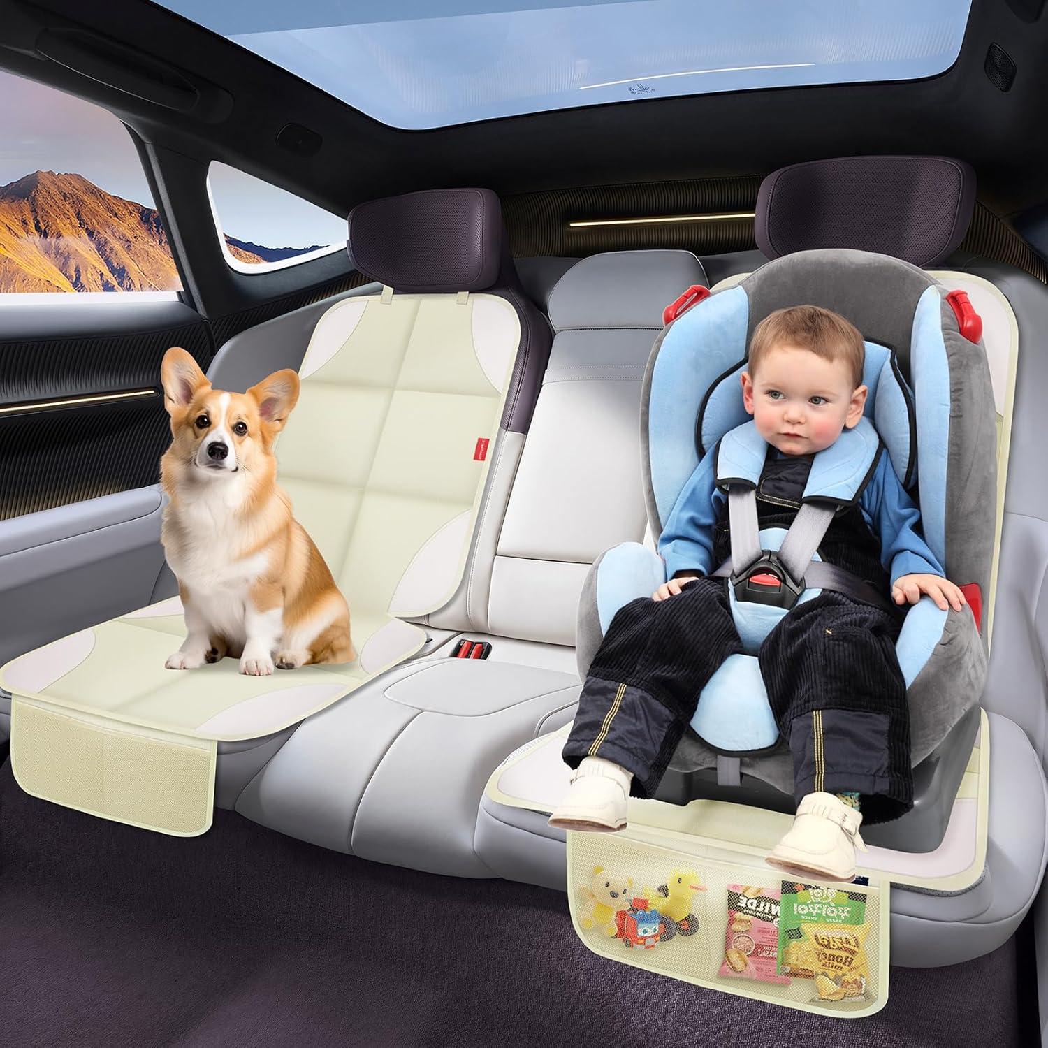 Protector de Asiento de Coche OCCKAI Beige Universal Impermeable