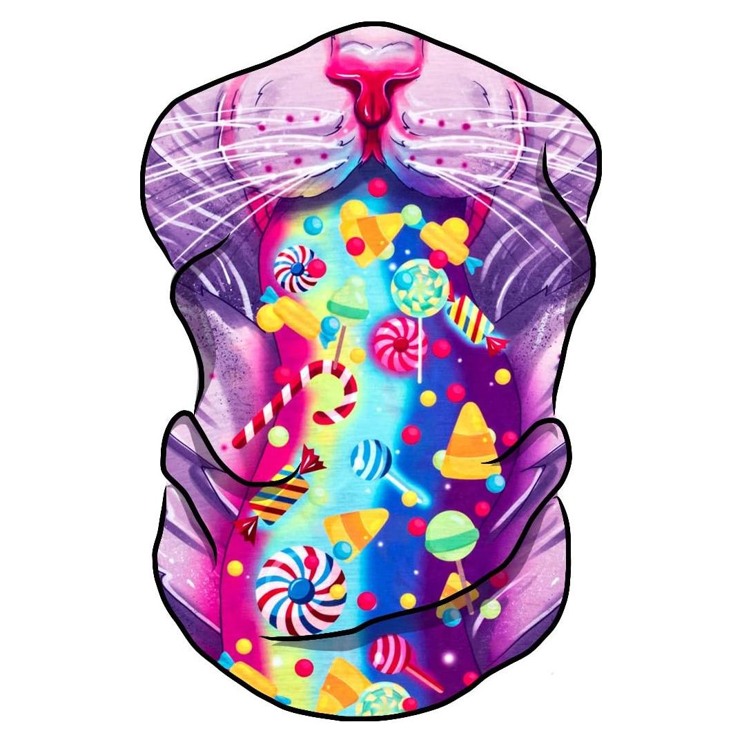 Mascarilla Facial Bandana Buff Plur Vision Gato de Caramelo