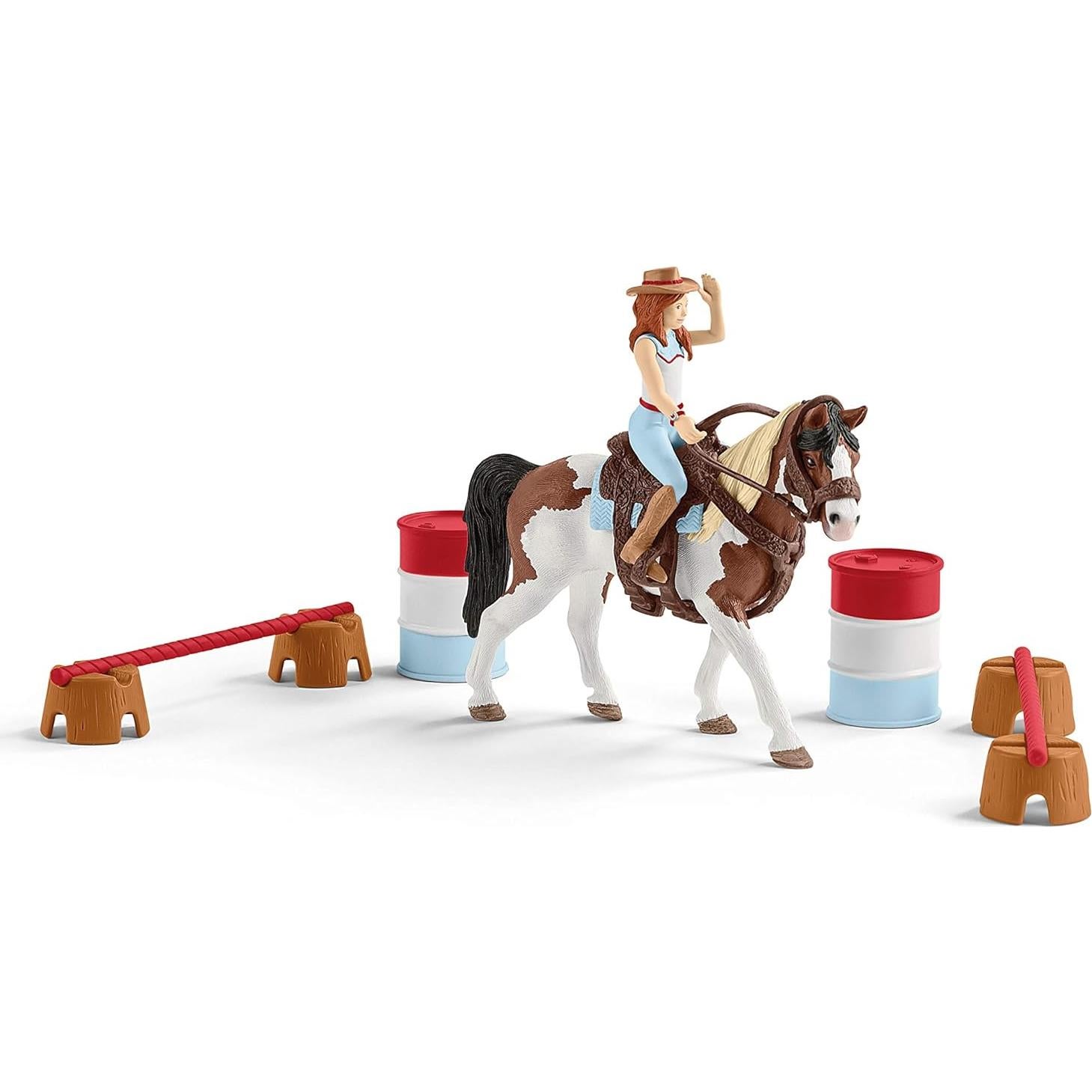 Set de Caballo Schleich Hannah 12 Piezas Rodeo Juguete
