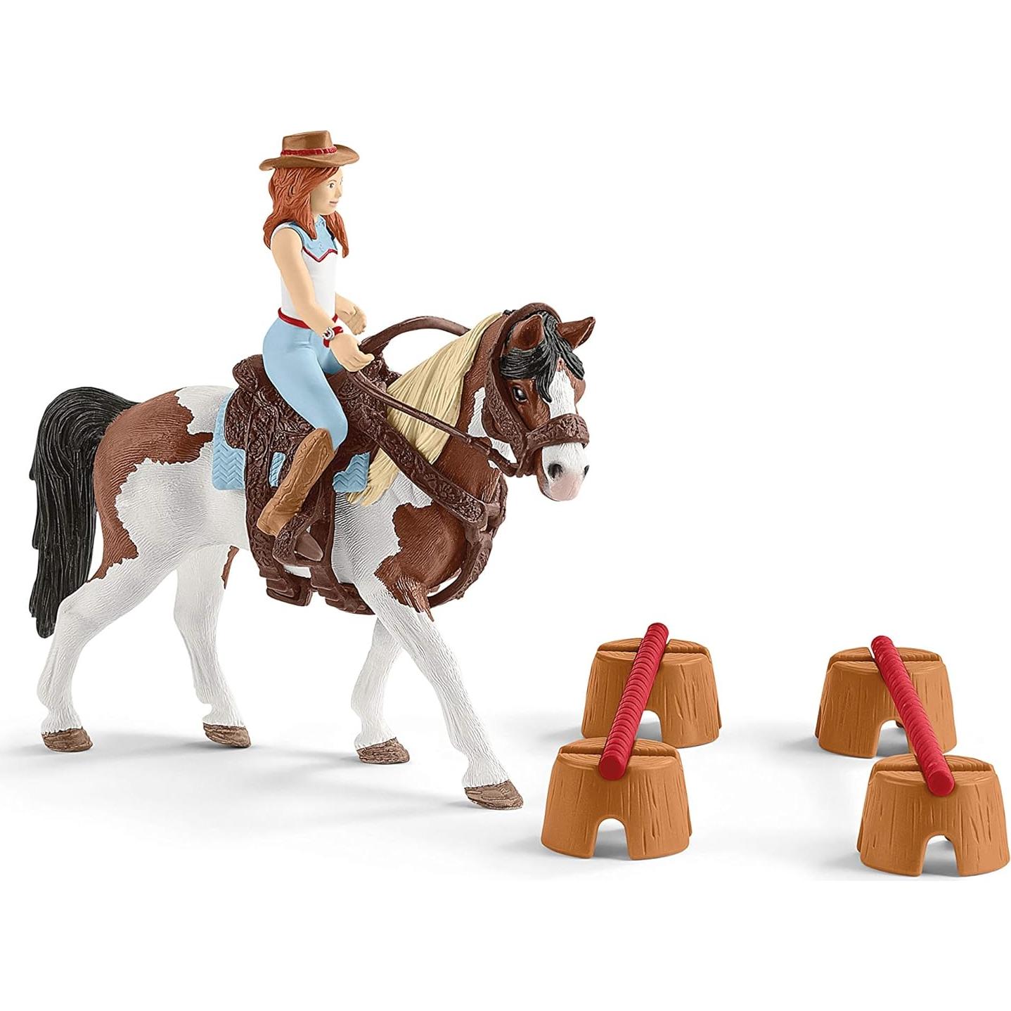 Set de Caballo Schleich Hannah 12 Piezas Rodeo Juguete