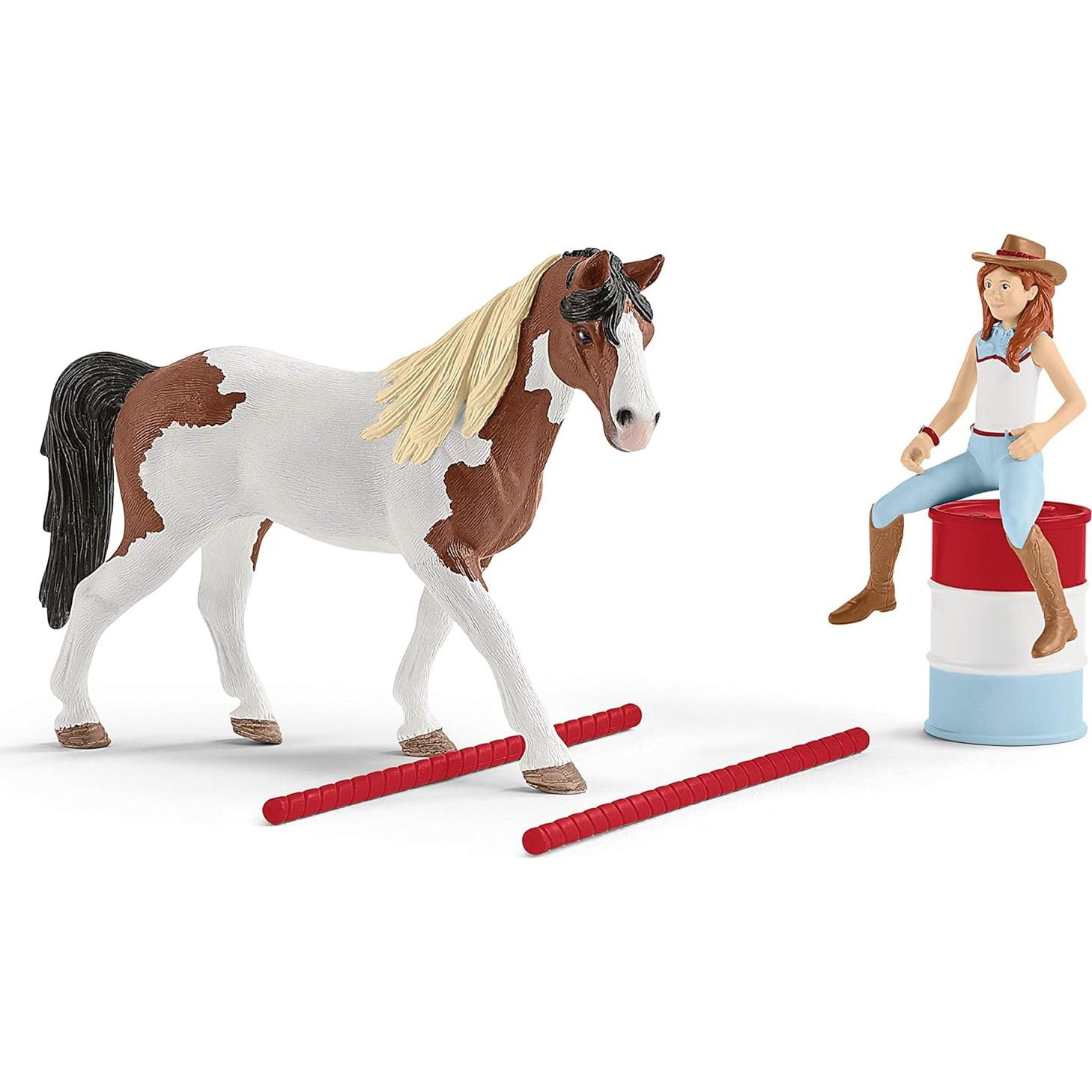Set de Caballo Schleich Hannah 12 Piezas Rodeo Juguete