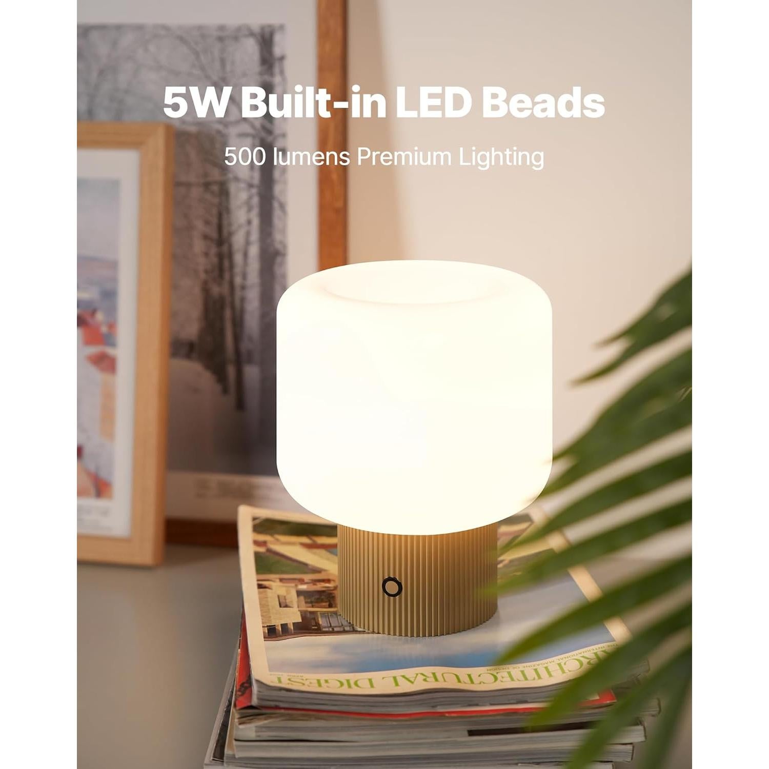 Lámpara de Hongo Magcharm Amarillo Mostaza 5W LED Recargable