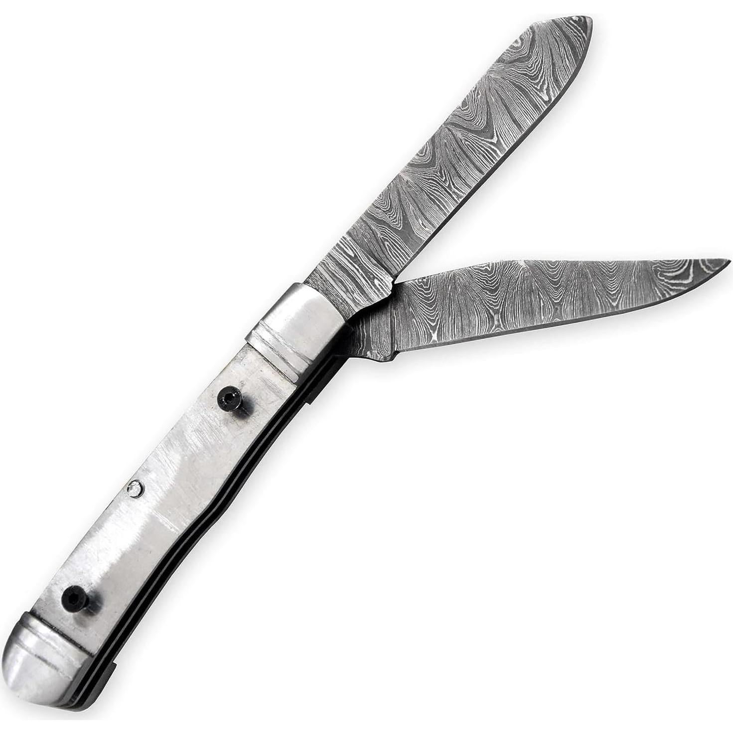 Cuchillo Plegable Damasco Hercules 19.81 cm para Camping