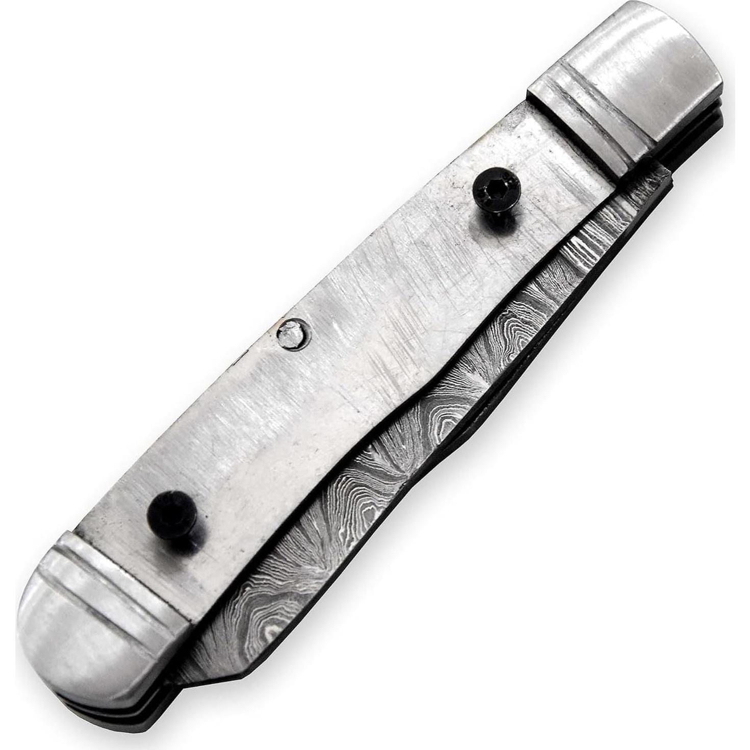 Cuchillo Plegable Damasco Hercules 19.81 cm para Camping