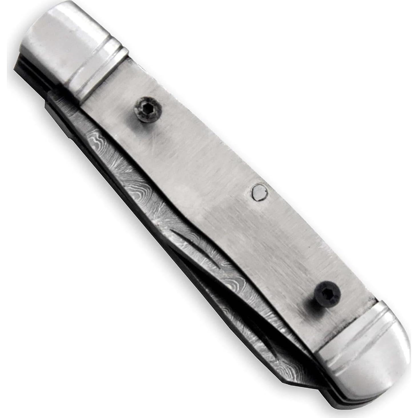 Cuchillo Plegable Damasco Hercules 19.81 cm para Camping