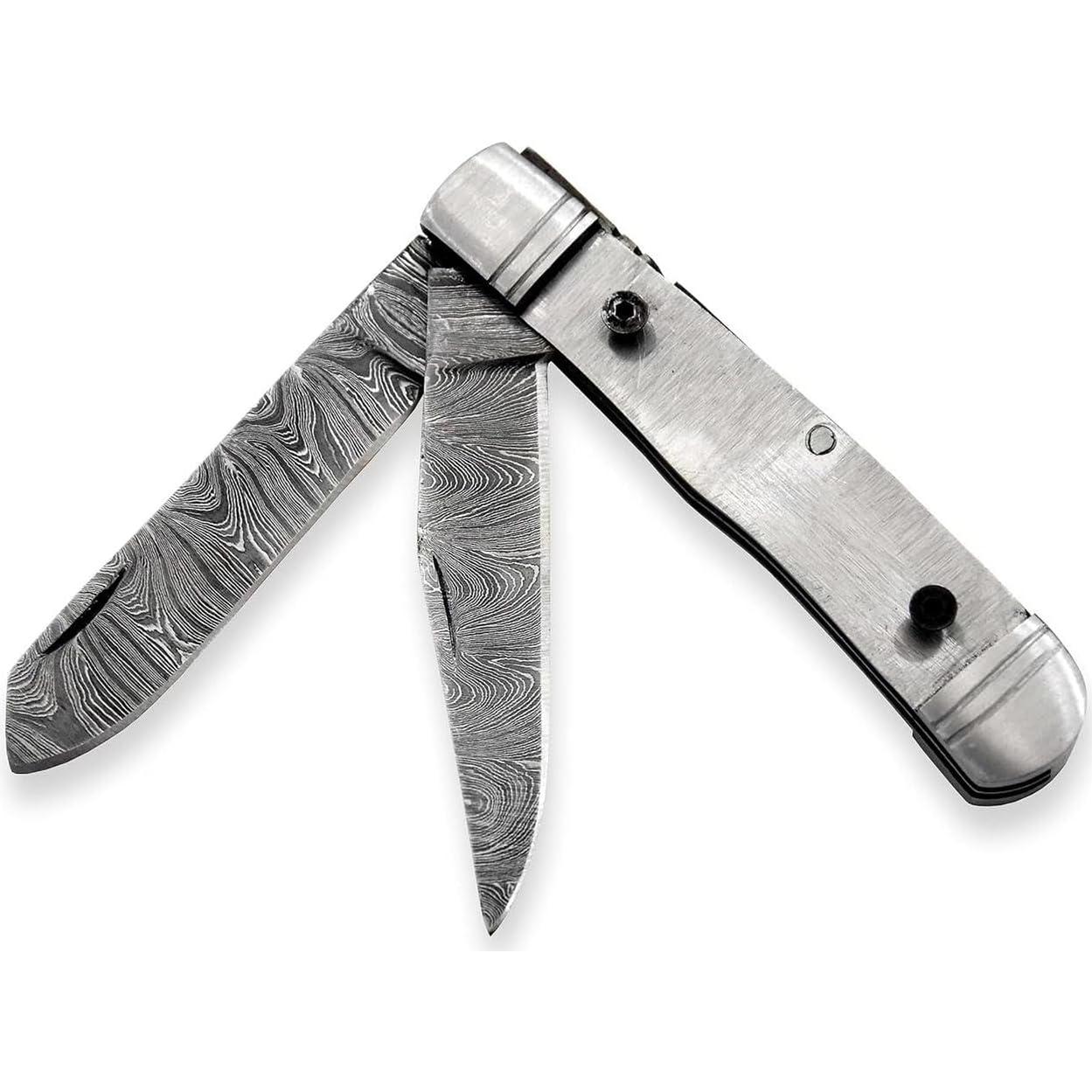 Cuchillo Plegable Damasco Hercules 19.81 cm para Camping