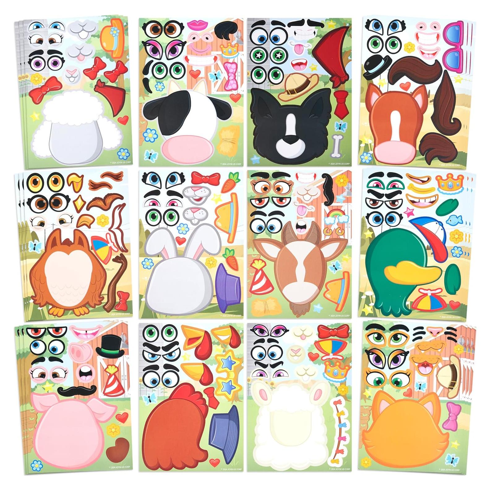 Stickes Animales de Granja JOYIN 36 Pcs Creativos