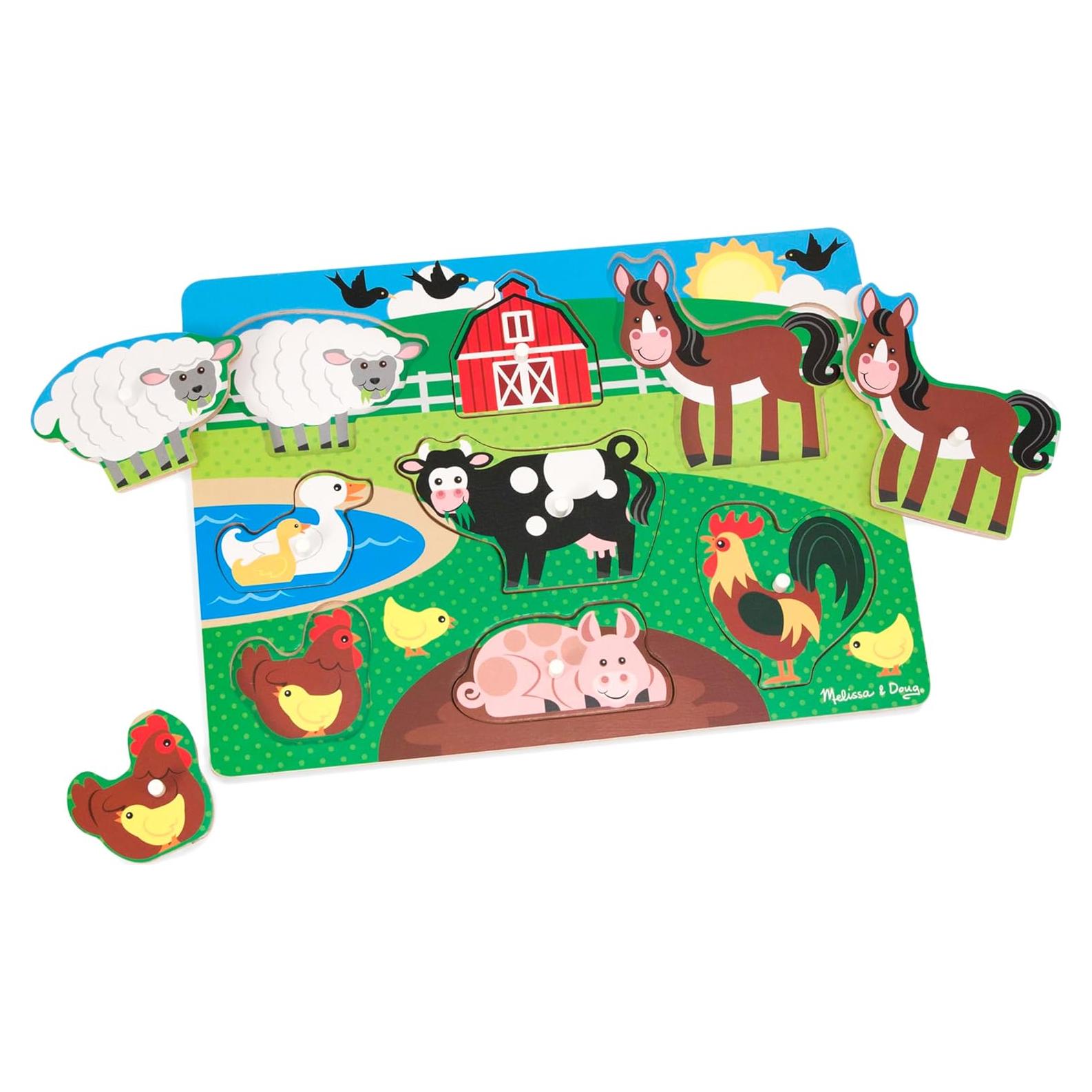Rompecabezas de Madera Granja Melissa & Doug 8 Piezas