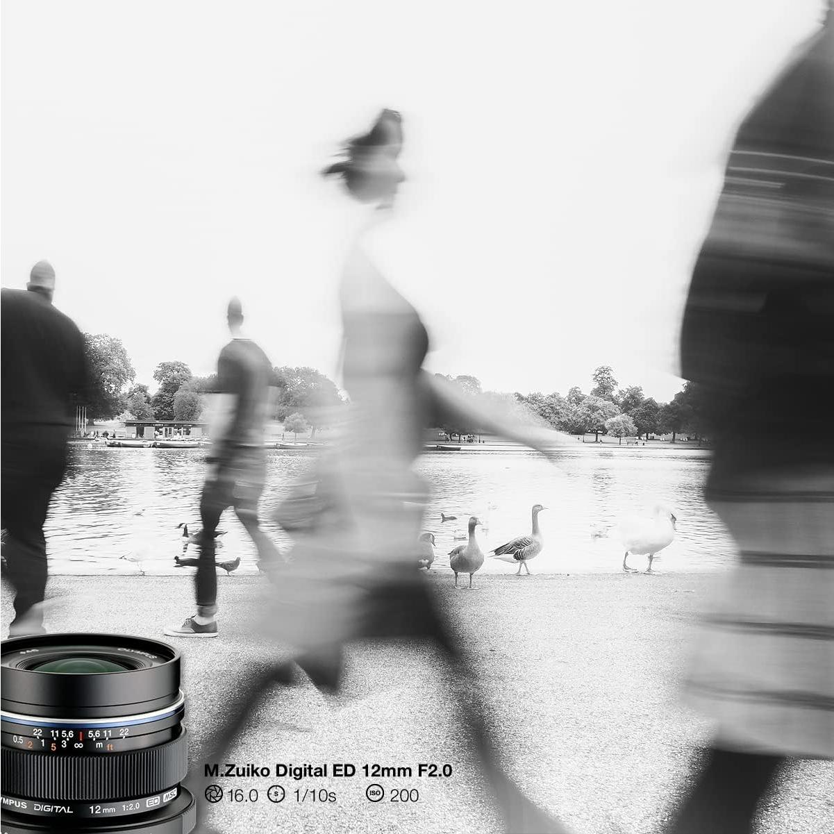 Lente Olympus M.Zuiko Digital ED 12mm F2.0 Negra Micro Cuatro Tercios