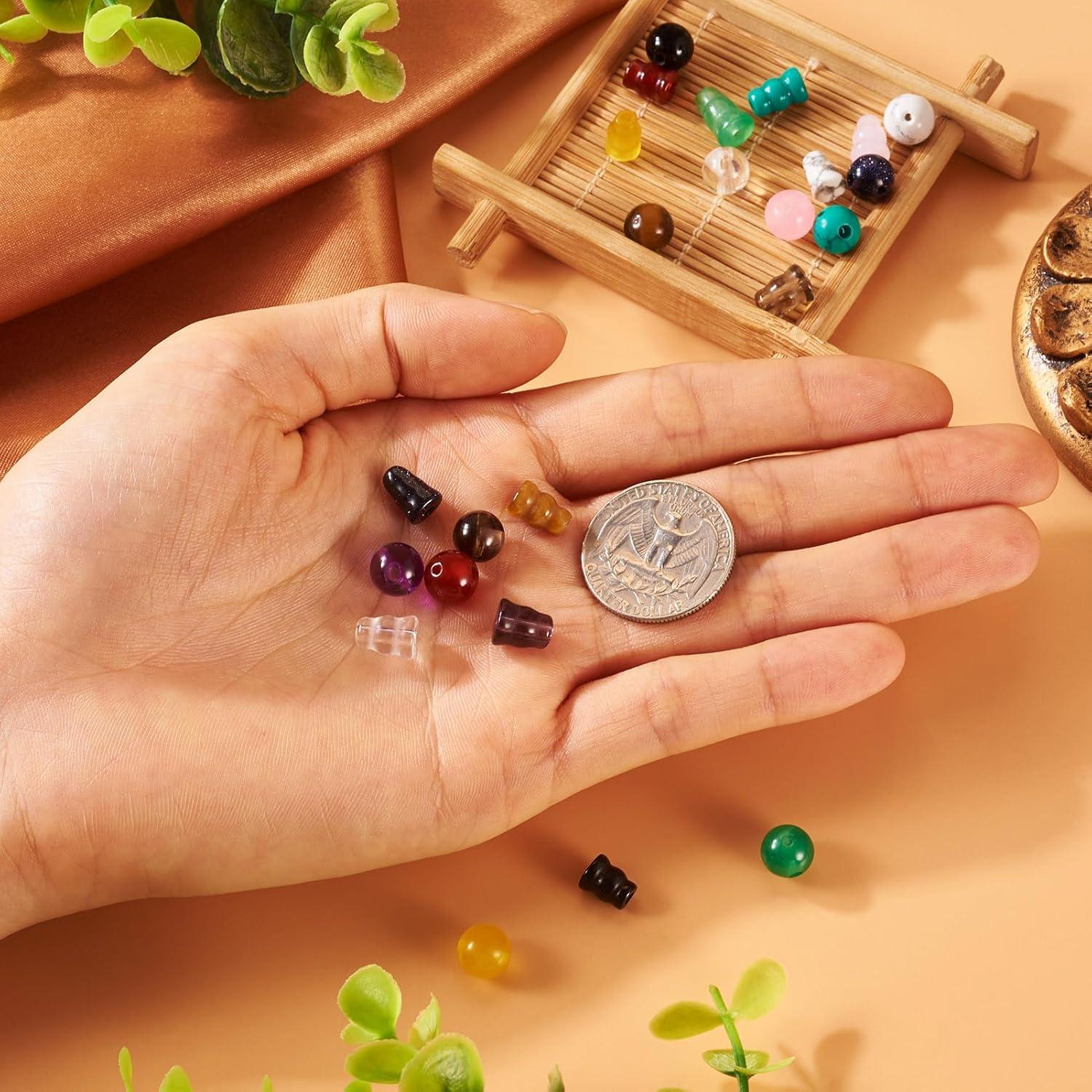 Cuentas Guru de 3 Agujeros Craftdady - 12 Estilos de Piedras Preciosas