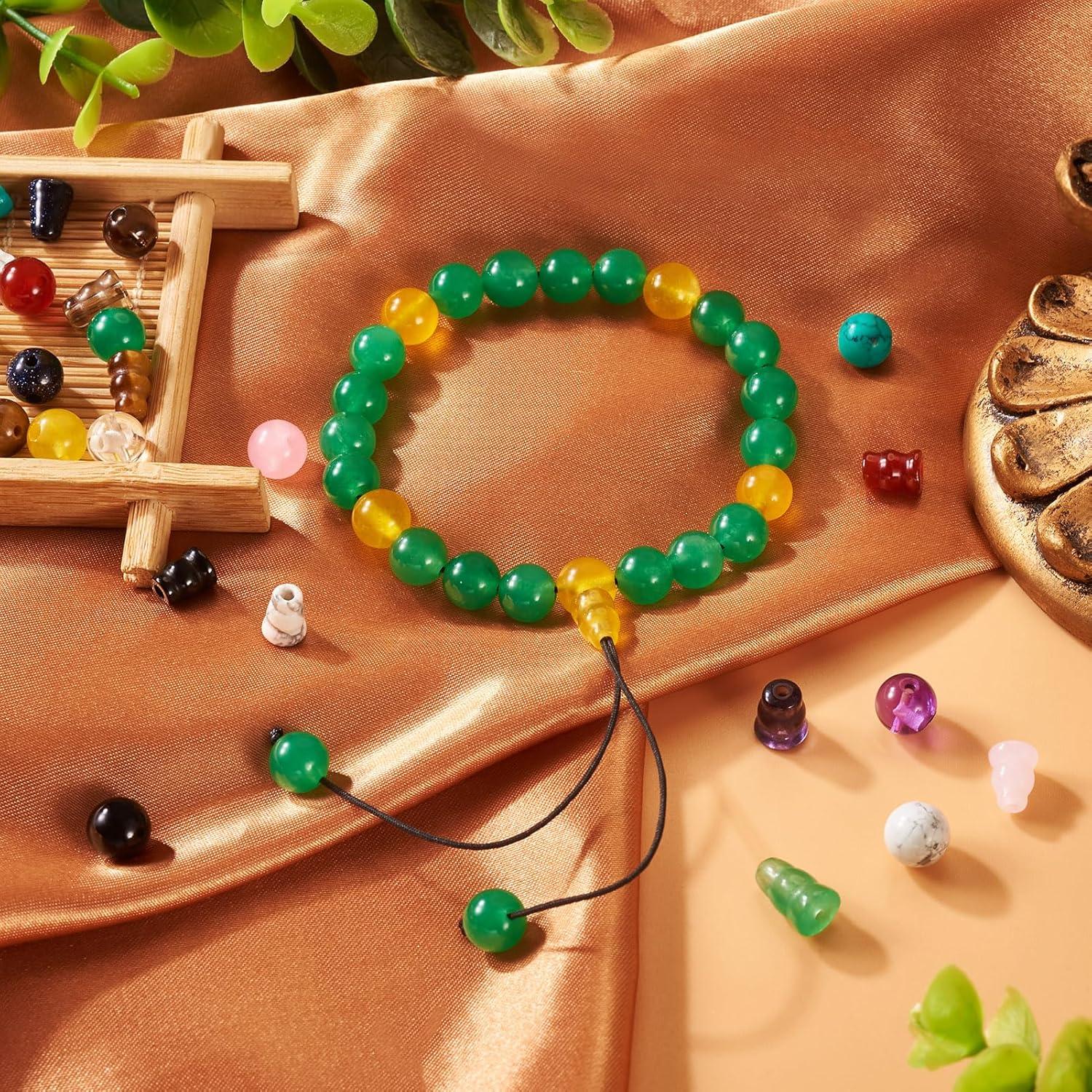 Cuentas Guru de 3 Agujeros Craftdady - 12 Estilos de Piedras Preciosas