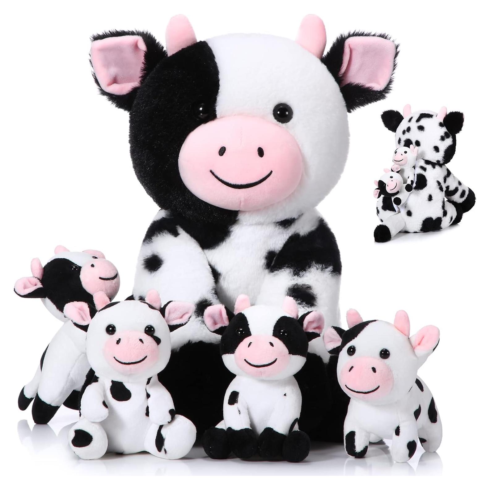 Conjunto de 5 Animales de Peluche Vaca Sumind Lindo