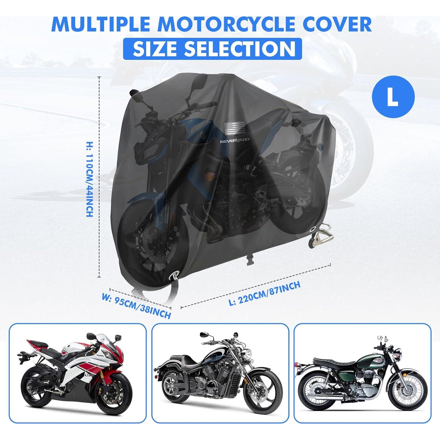 Funda para Motocicleta NEVERLAND M40-32-L Impermeable Negra
