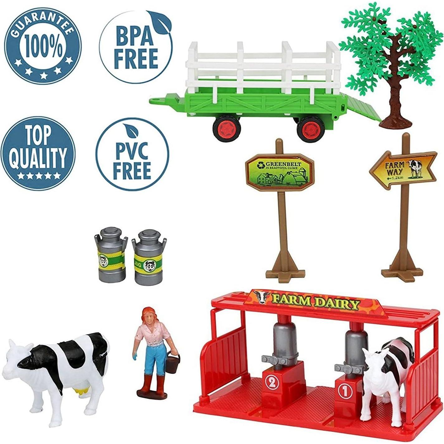 Juego de Granja Lechera Liberty Imports 23 Piezas con Animales