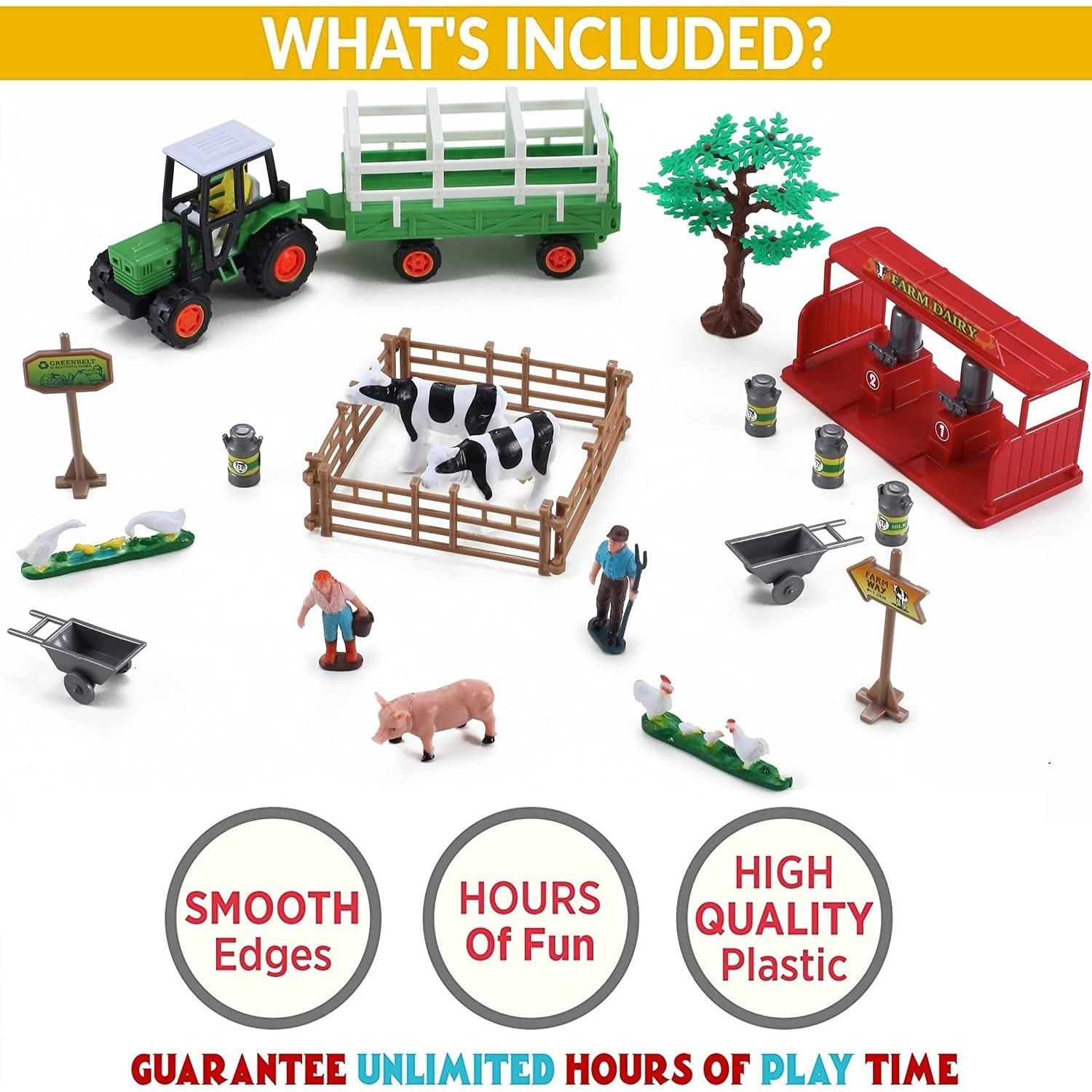 Juego de Granja Lechera Liberty Imports 23 Piezas con Animales