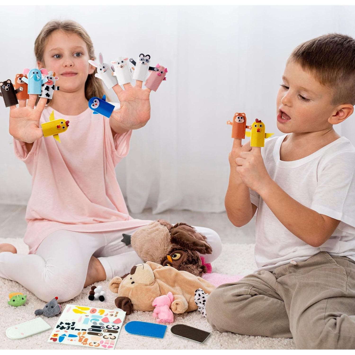 Títeres de dedo de animales COcnny - Kit de 20 piezas