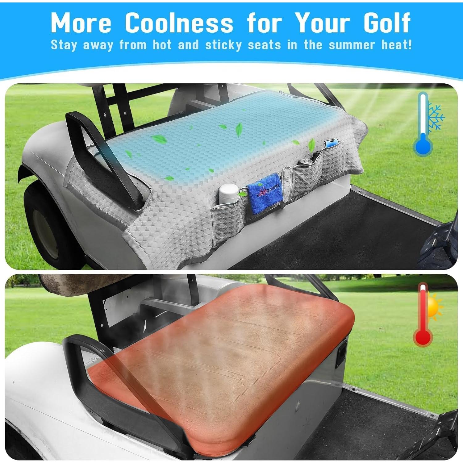 Cubierta de Asiento para Carro de Golf LEAPGOMAX Gris 125x74cm