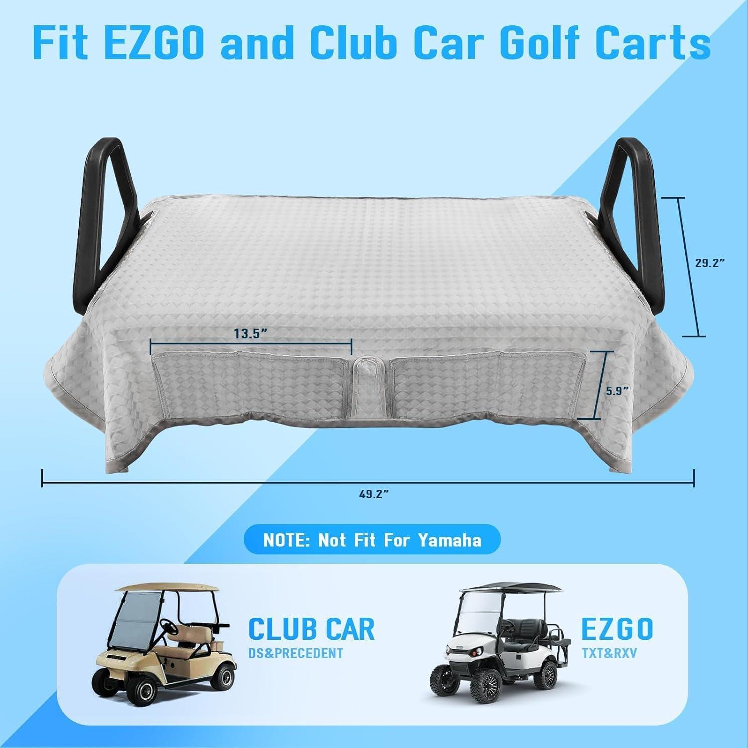 Cubierta de Asiento para Carro de Golf LEAPGOMAX Gris 125x74cm