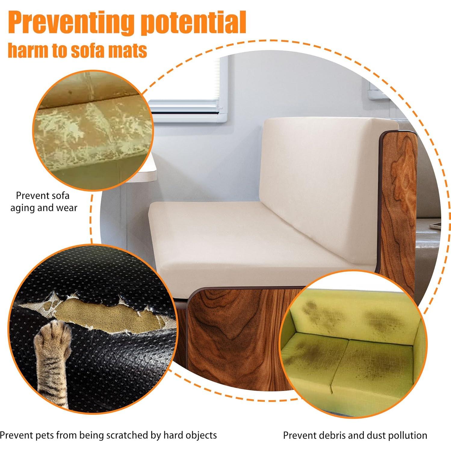 Cubiertas de Cojines para Sofá de RV BIETYONE Beige 2 Piezas