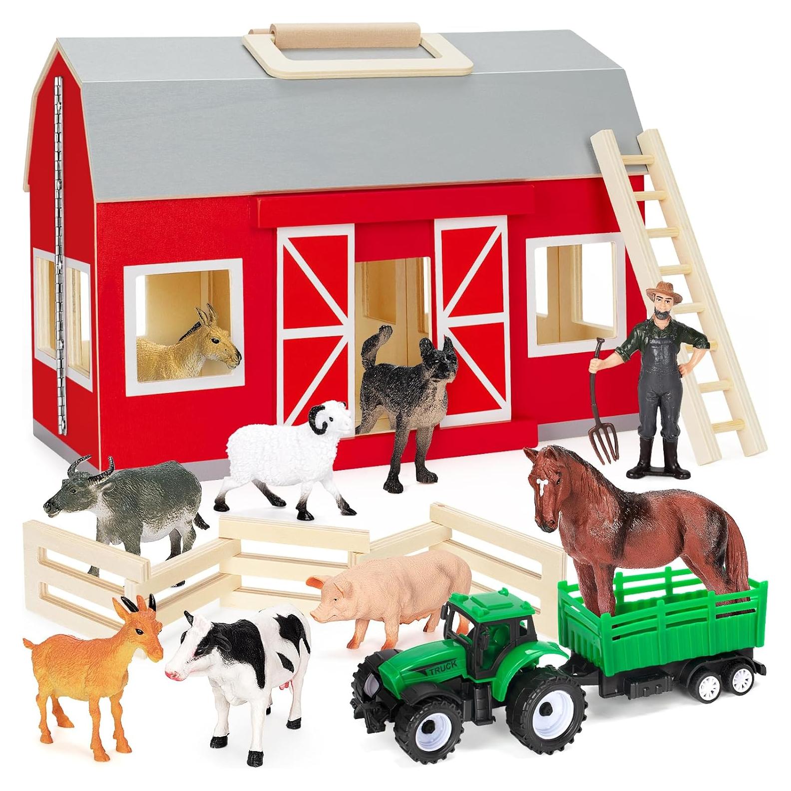 Juguete de Granja de Madera GMAOPHY con Animales Realistas