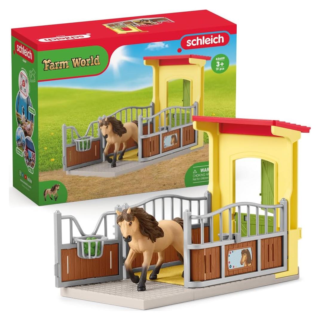 Set de Establo Schleich con Poni Islandés y Accesorios