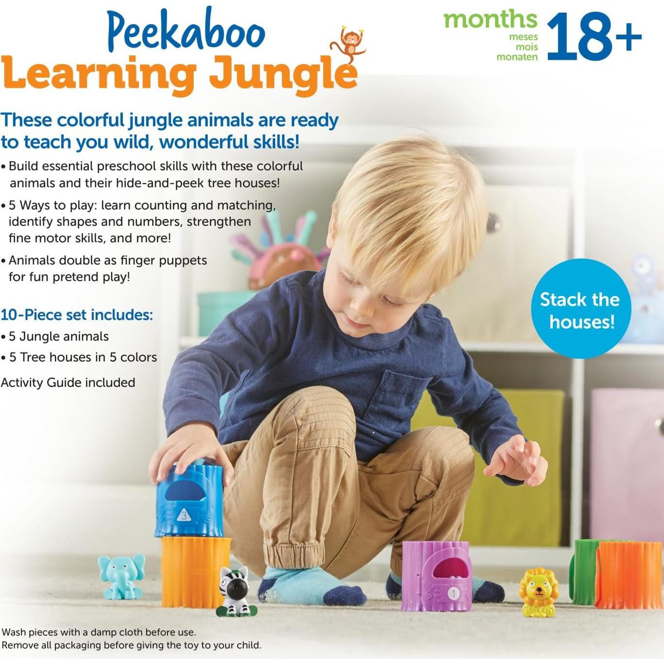 Juguete Educativo Peekaboo Selva 10 Piezas 18 Meses+