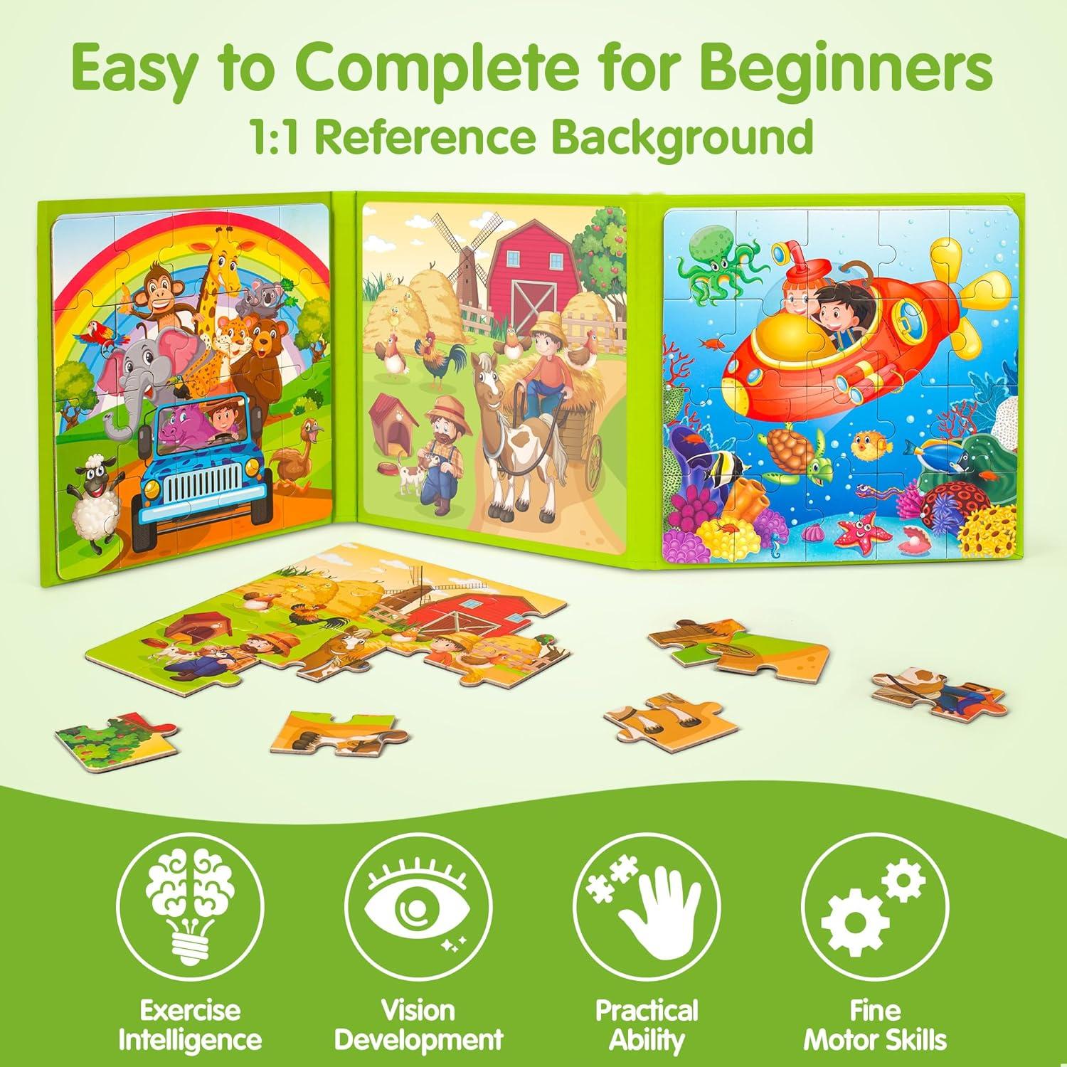 Rompecabezas Magnéticos SYNARRY para Niños 20 Piezas Animales