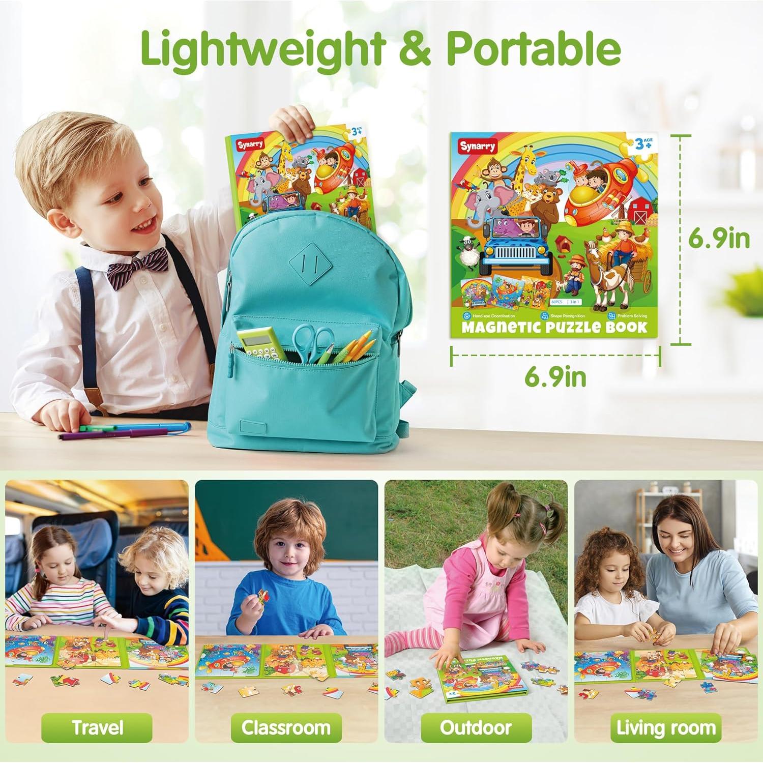 Rompecabezas Magnéticos SYNARRY para Niños 20 Piezas Animales