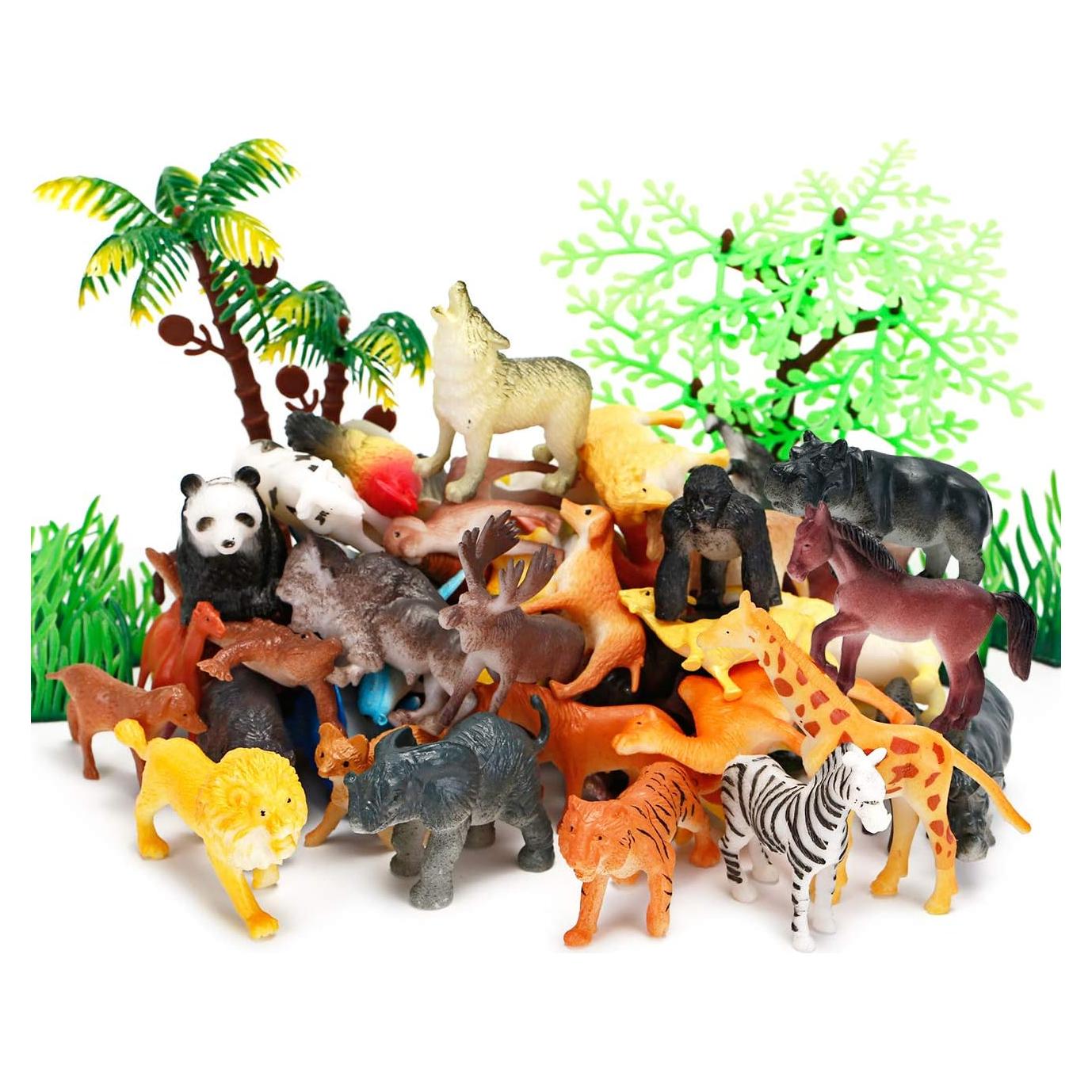 Figuras de Animales Safari 52 Pcs Juguetes Educativos
